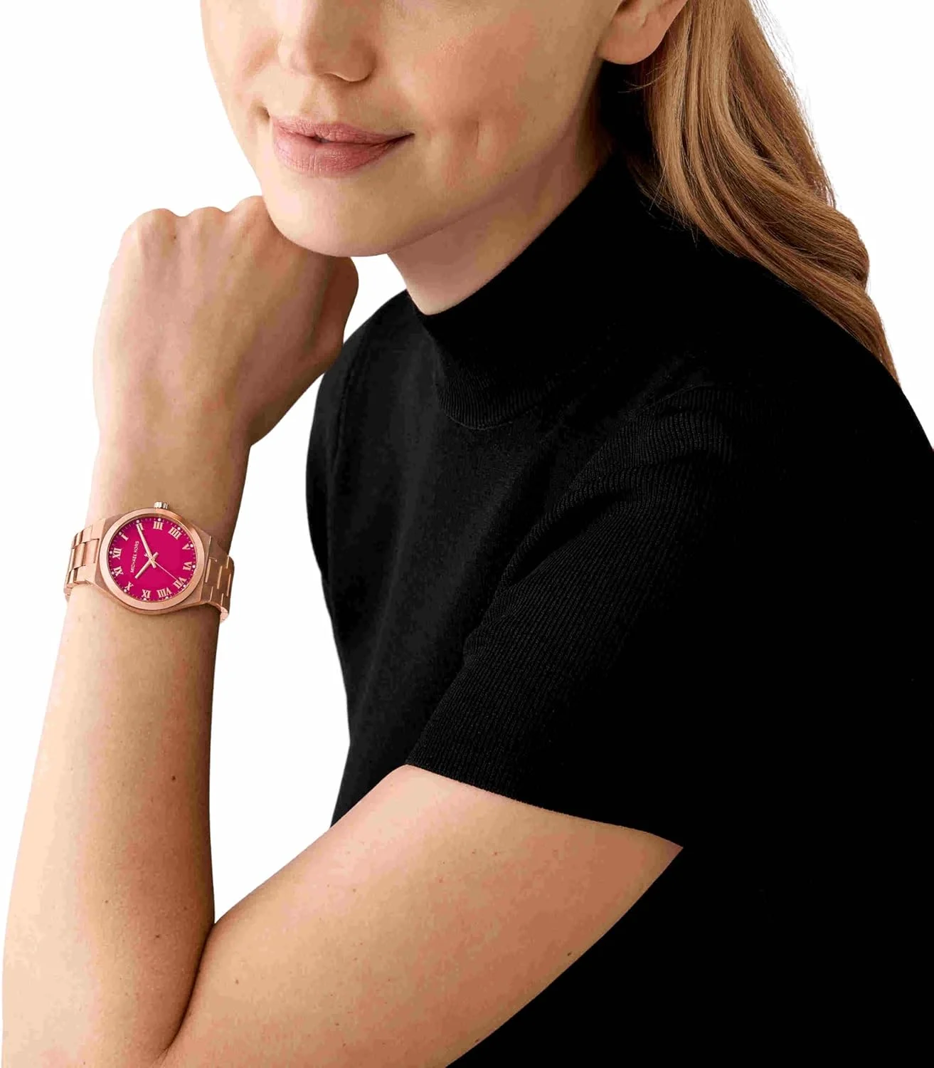 ساعت مچی زنانه مایکل کورس مدل MK7462 با صفحه آنالوگ صورتی