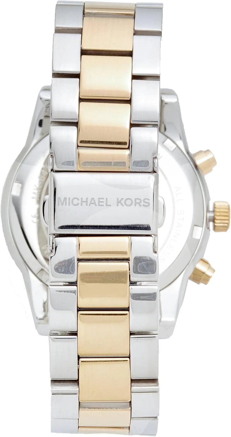 ساعت مچی زنانه مایکل کورس مدل Ritz Chronograph با بند استیل دو رنگ، MK6474 ساعت مچی زنانه مایکل کورس مدل Ritz Chronograph با بند استیل دو رنگ، MK6474