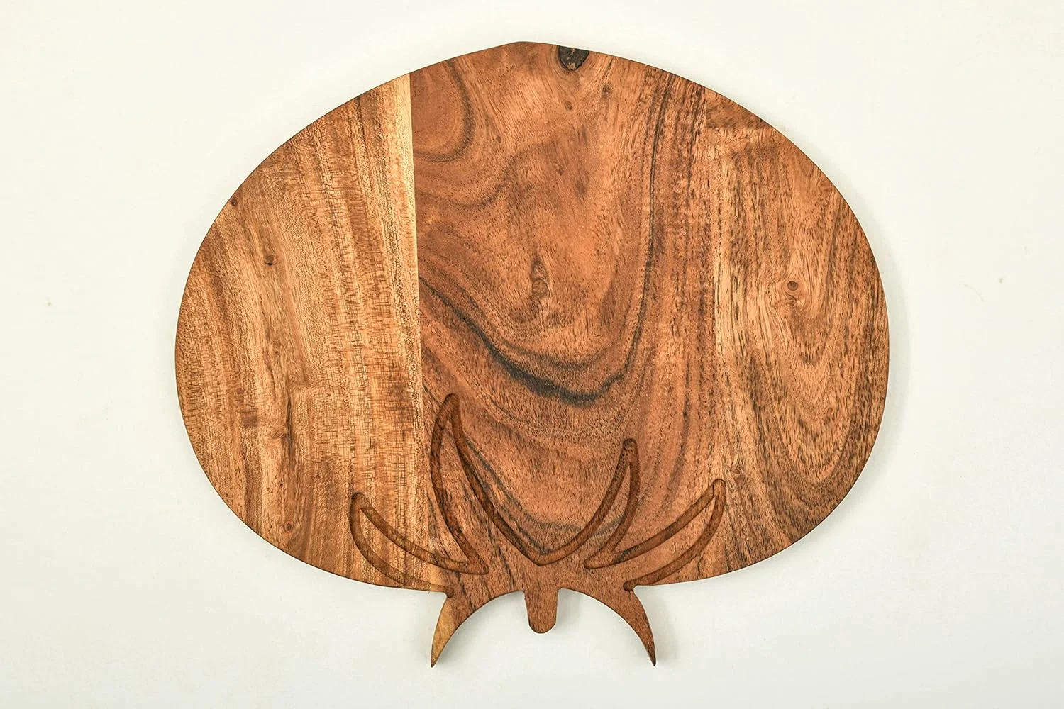 تخته برش چوبی طرح گوجه فرنگی وودلری برای آشپزخانه، تخته سرو، سینی سرو چوبی برای پنیر، تخته خرد کن تزئینی (تخته گوجه فرنگی، 28 سانتی متر طول × 25 سانتی متر عرض)