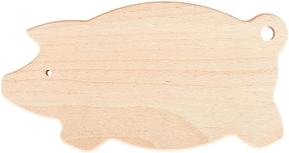 تخته برش چوبی طرح خوک مناسب سرو تنقلات یا دکور آشپزخانه