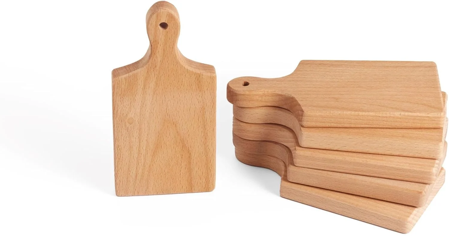 تخته های کوچک سرو چوبی Woodla - ست 6 تایی تخته پنیر چوب راش شخصی، 17.78x8.5 سانتیمتر، ایده آل برای پذیرایی، حکاکی و هدیه (چوب راش، 17.78x8.5) تخته های کوچک سرو چوبی Woodla - ست 6 تایی تخته پنیر چوب راش شخصی، 17.78x8.5 سانتیمتر، ایده آل برای پذیرایی، حکاکی و هدیه (چوب راش، 17.78x8.5)