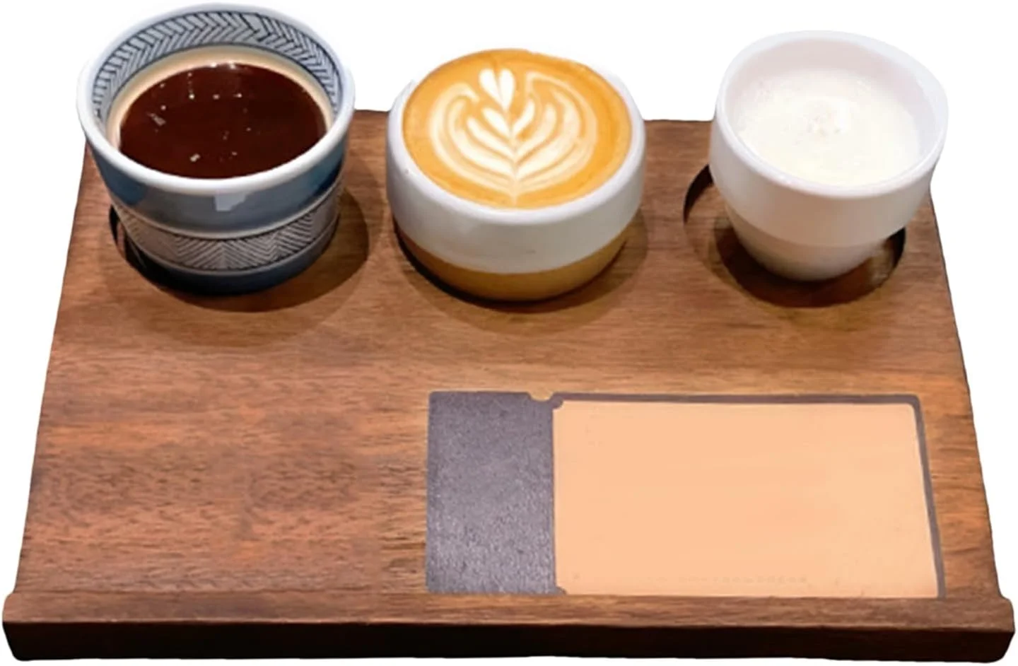 سینی سرو چوبی، سینی فنجان قهوه - تخته فنجان قهوه سه خانه رترو برای صبحانه، مهمانی شام، پیش غذا، تنقلات، نوشیدنی، وعده غذایی، باربیکیو