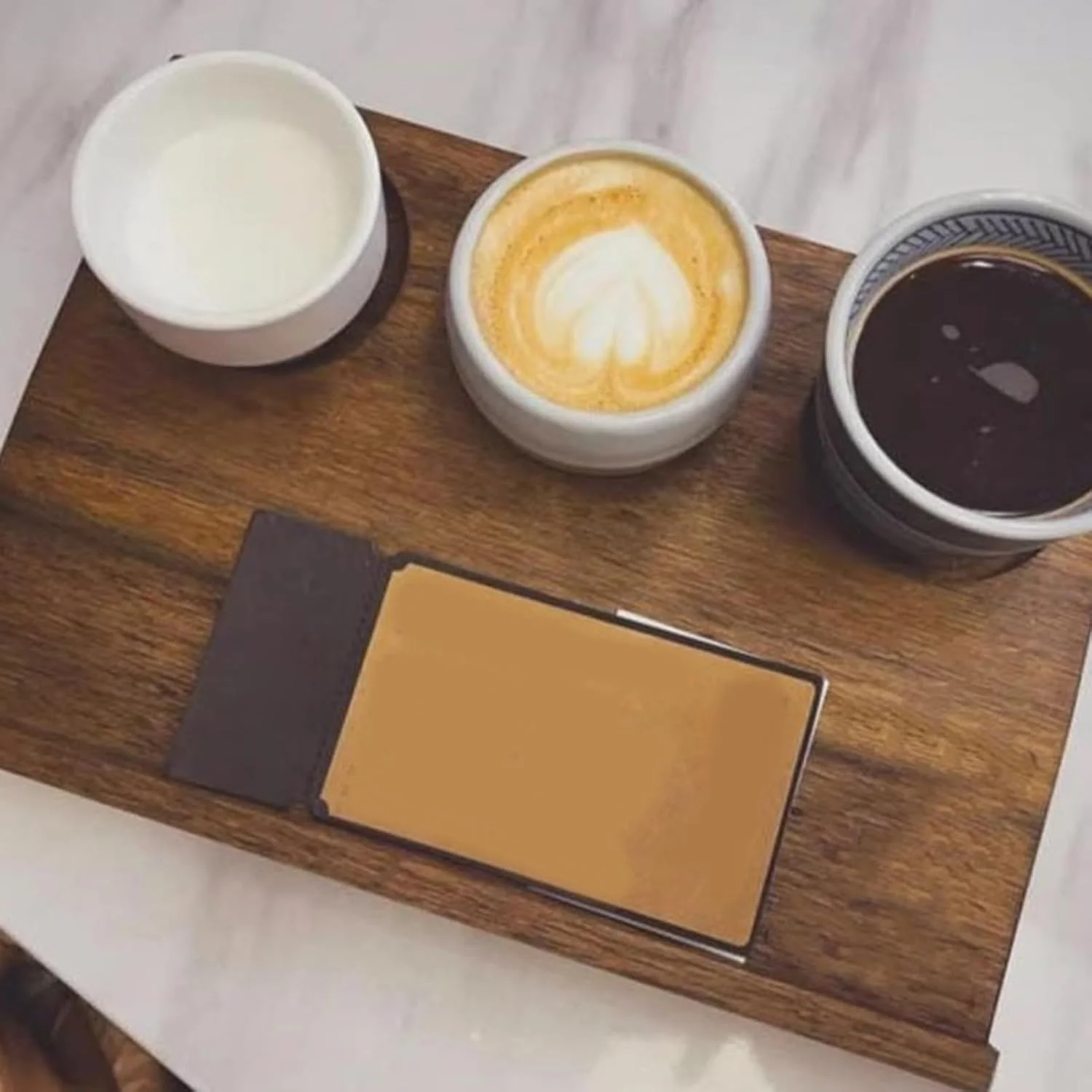 سینی سرو چوبی، سینی فنجان قهوه - تخته فنجان قهوه سه خانه رترو برای صبحانه، مهمانی شام، پیش غذا، تنقلات، نوشیدنی، وعده غذایی، باربیکیو