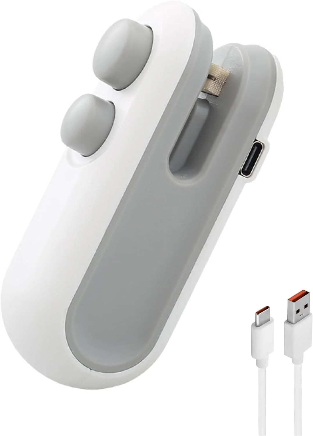 دستگاه کوچک و قابل حمل Aokraty برای بستن پاکت ها، شارژ USB-C، دستگاه 2 در 1 با قابلیت برش و آهنربا، مناسب برای بستن پاکت های پلاستیکی و تنقلات