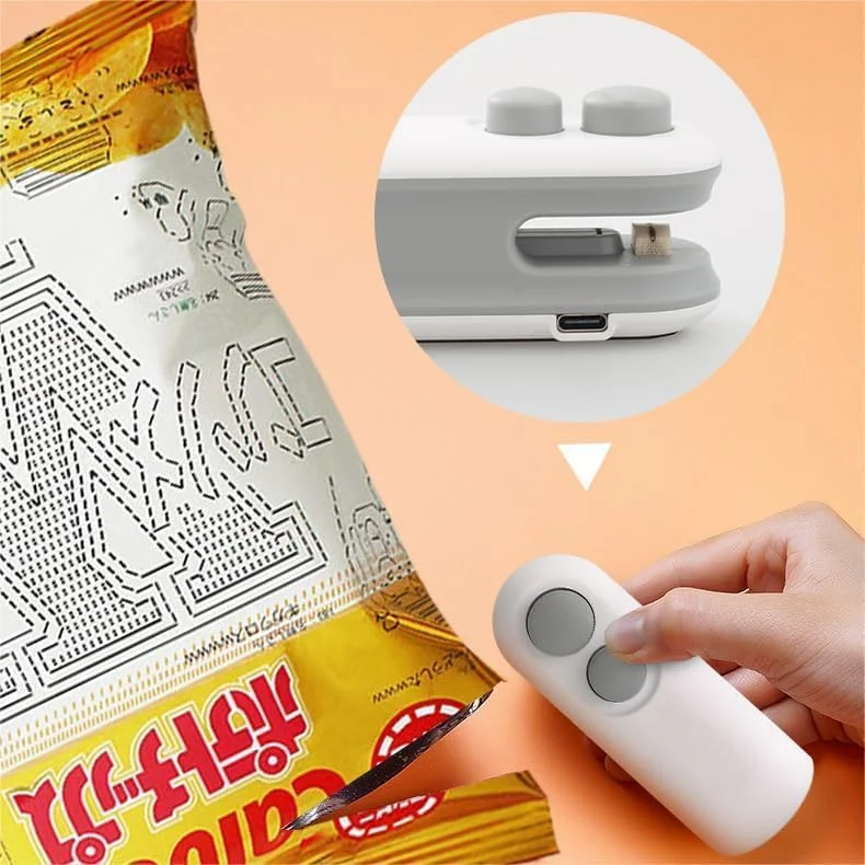 دستگاه کوچک و قابل حمل Aokraty برای بستن پاکت ها، شارژ USB-C، دستگاه 2 در 1 با قابلیت برش و آهنربا، مناسب برای بستن پاکت های پلاستیکی و تنقلات دستگاه کوچک و قابل حمل Aokraty برای بستن پاکت ها، شارژ USB-C، دستگاه 2 در 1 با قابلیت برش و آهنربا، مناسب برای بستن پاکت های پلاستیکی و تنقلات