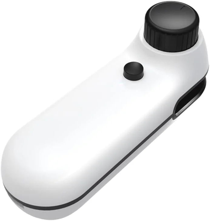 دستگاه کوچک آب بندی کیسه بولیوی، دستگاه حرارتی جیبی 2 در 1 با قابلیت شارژ USB، دستگاه کیسه قابل حمل با آهنربای نرم، دستگاه کوچک آب بندی کیسه خلاء برای نگهداری مواد غذایی در کیسه های پلاستیکی و حفظ تازگی تنقلات (سفید)