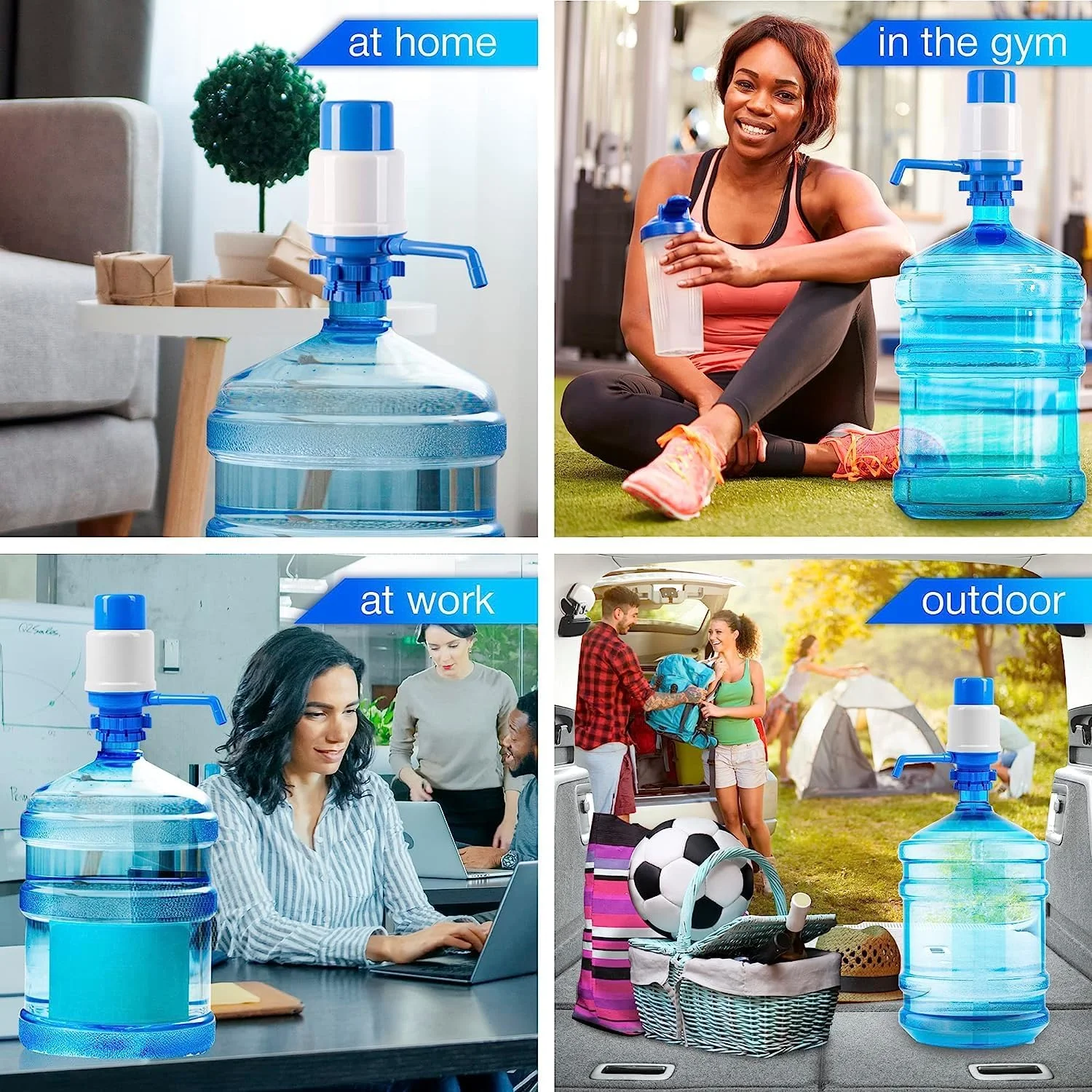 پمپ آب دستی با فشار دست، استفاده آسان برای راحتی روزمره، پمپ فشار آب آبسردکن به همراه یک لوله کوتاه اضافی مناسب برای اکثر بطری های 2 تا 6 گالن (* آبی *) پمپ آب دستی با فشار دست، استفاده آسان برای راحتی روزمره، پمپ فشار آب آبسردکن به همراه یک لوله کوتاه اضافی مناسب برای اکثر بطری های 2 تا 6 گالن (* آبی *)