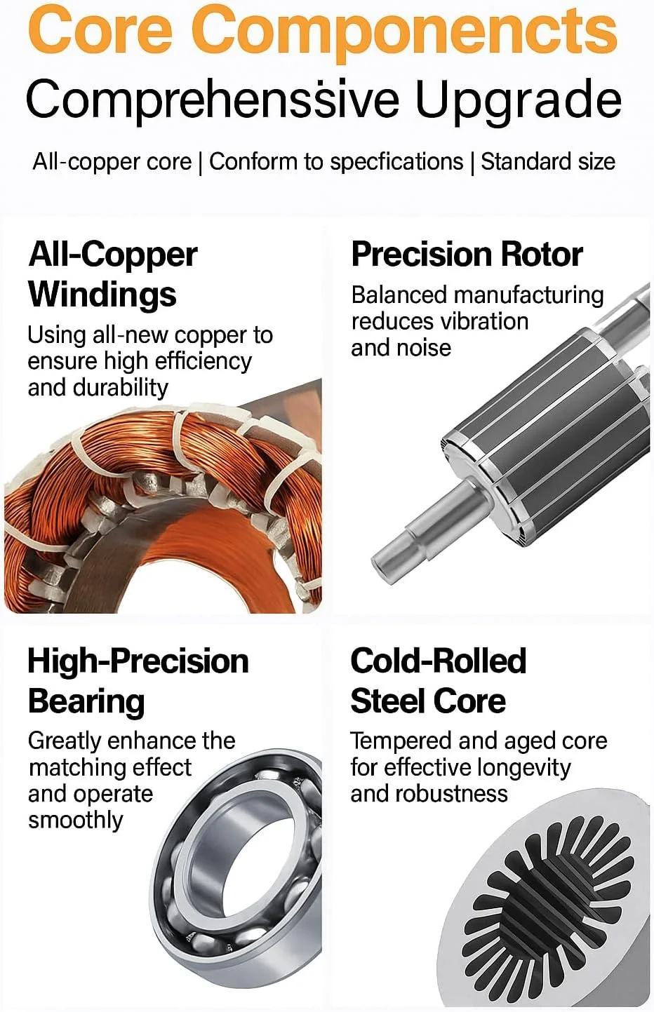 SUNRISE Centrifugal Water Pump, 1HP 750W Copper Motor with Brass Impeller, 1" Inlet/Outlet, IP44 Rated, for Garden Irrigation, Clean Water Transfer and Home Pressure Boosting (1HP – 1" Inlet)