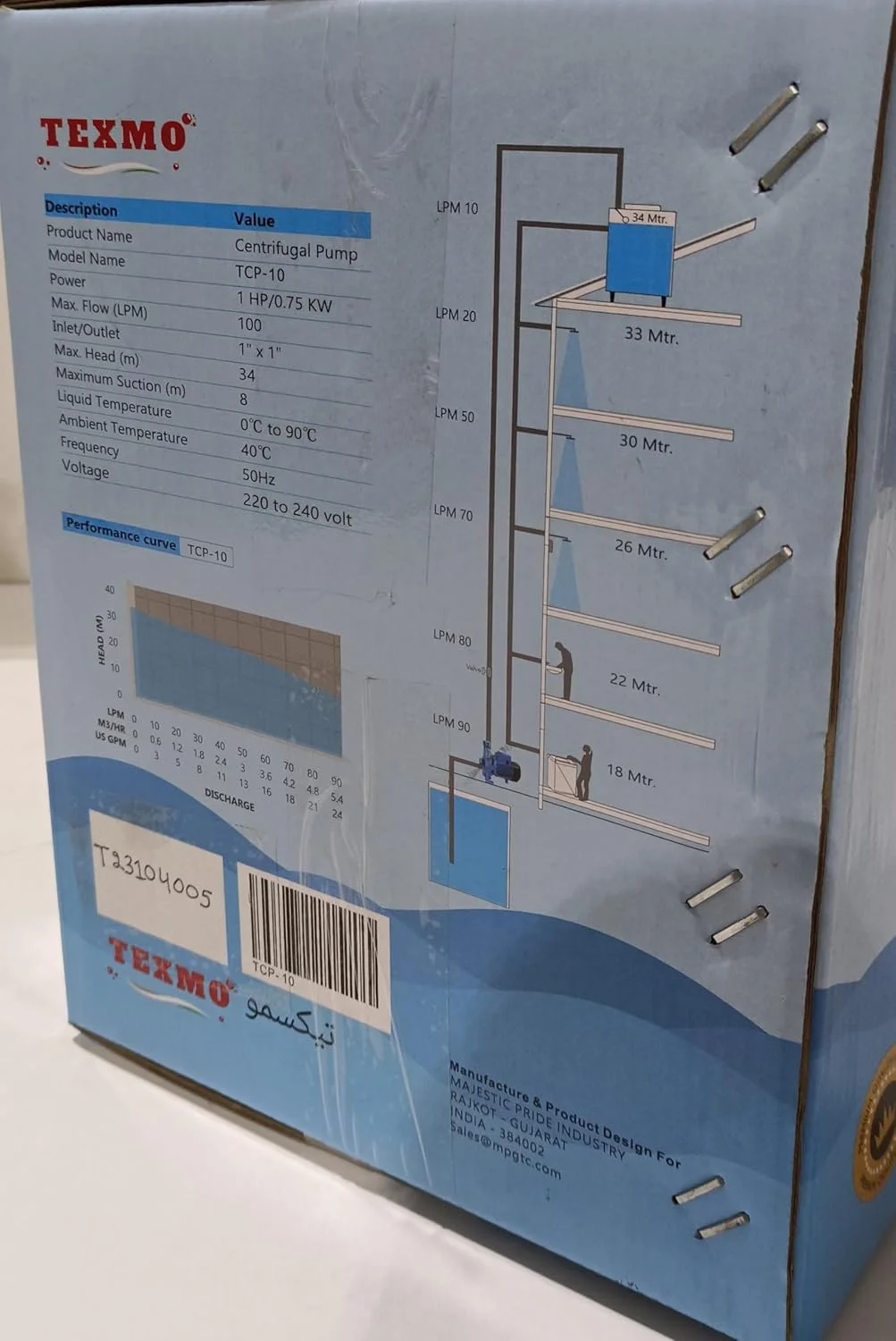 TEXMO [1 HP] CENTRIFUGAL WATER PUMP