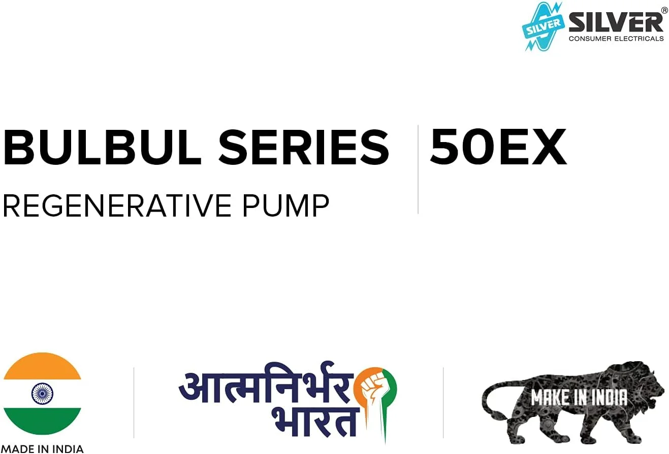 Silver Consumer Electricals Water Pump BULBUL 50EX - 0.5HP, 370W, Single Phase - - India