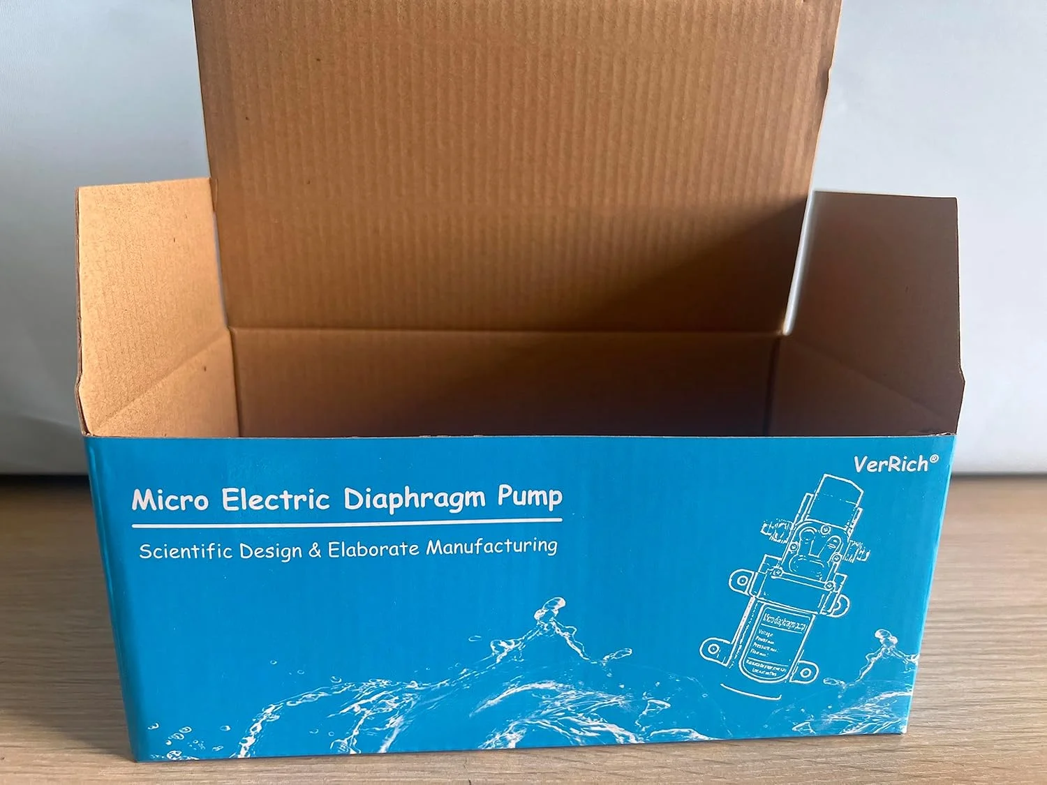 پمپ دیافراگمی آب 12 ولت VerRich، پمپ آب 70 وات 6 لیتر در دقیقه 0.9MPA 131 PSI برای شیر آب و باغبانی (اتصال G1/2 اینچ 20 میلی متر)