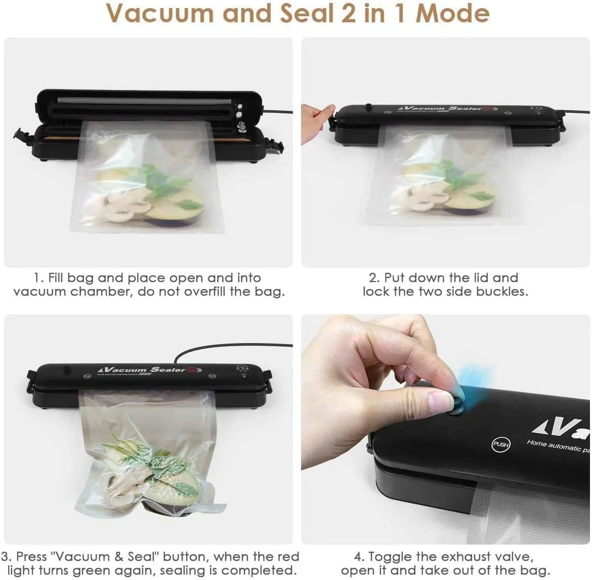 NEW Vacuum Sealer Machine 2023 Upgraded Automatic Food with 20 Sealing Bags Air System for Preservation Storage Saver Easy to Clean NEW Vacuum Sealer Machine 2023 Upgraded Automatic Food with 20 Sealing Bags Air System for Preservation Storage Saver Easy to Clean