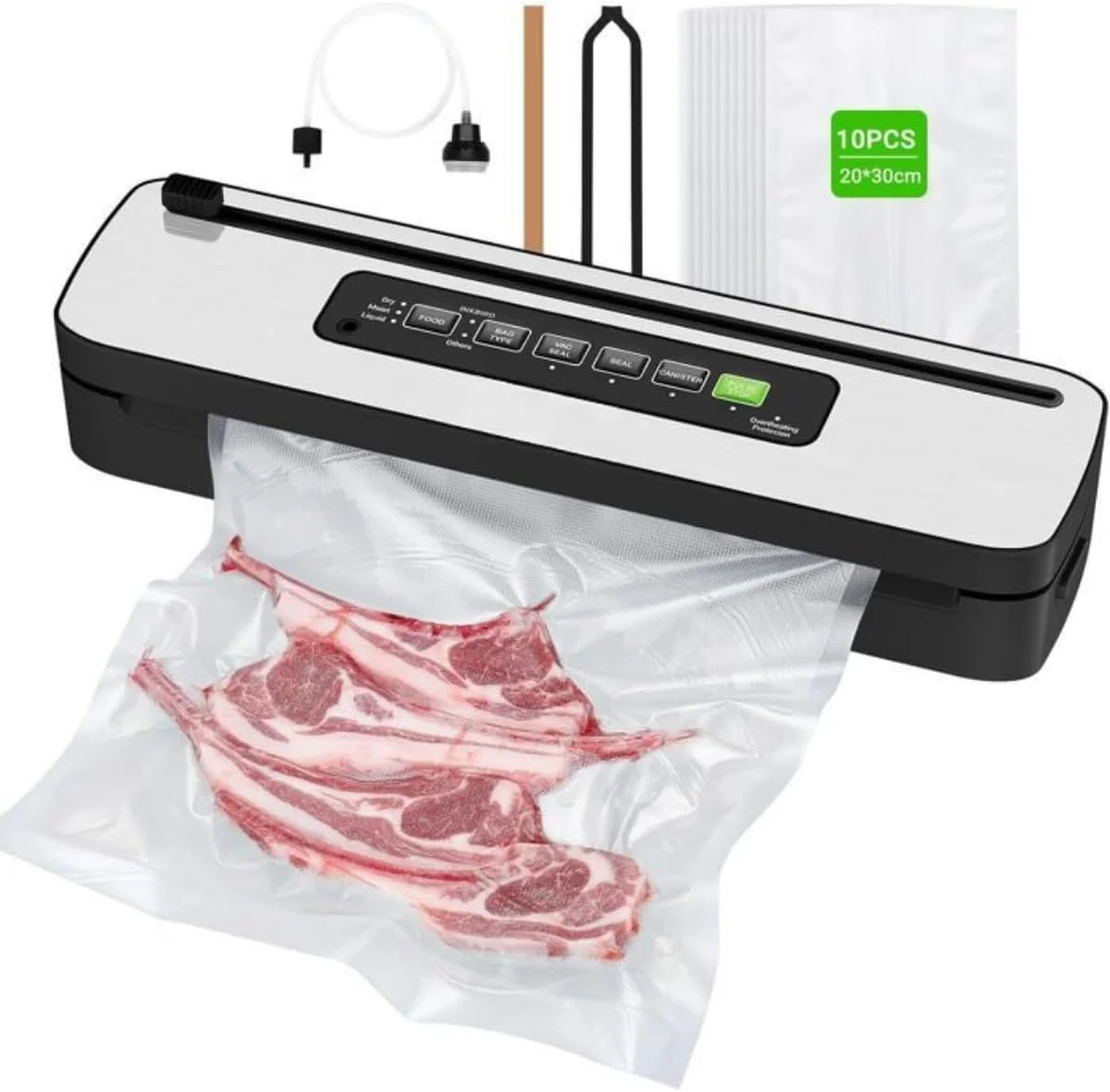 دستگاه وکیوم سیلر برای نگهداری مواد غذایی/سیستم سیل وکیوم Sous Vide اینکبرد INK-VS05 به همراه کیسه ها و لوازم جانبی