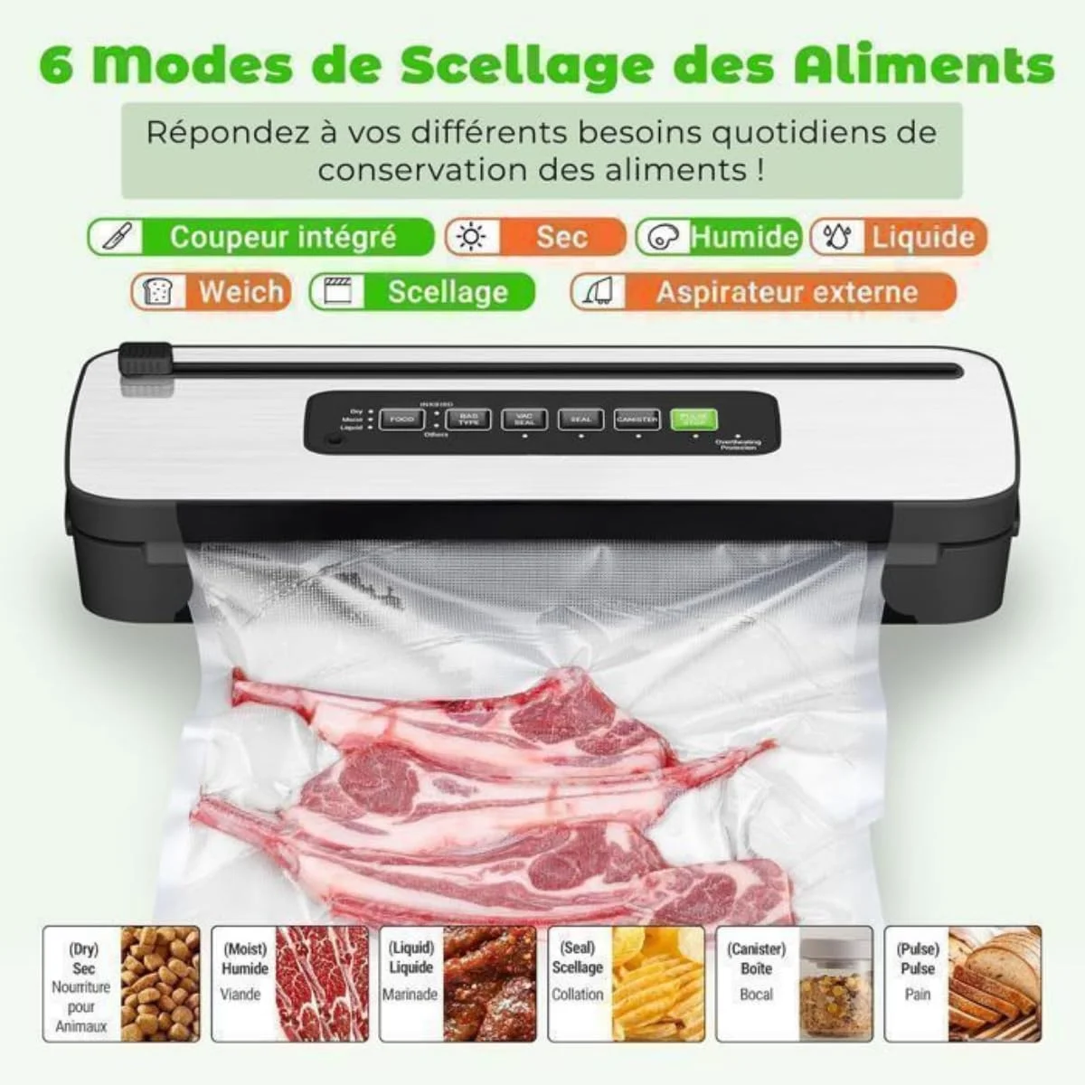 دستگاه وکیوم سیلر برای نگهداری مواد غذایی/سیستم سیل وکیوم Sous Vide اینکبرد INK-VS05 به همراه کیسه ها و لوازم جانبی دستگاه وکیوم سیلر برای نگهداری مواد غذایی/سیستم سیل وکیوم Sous Vide اینکبرد INK-VS05 به همراه کیسه ها و لوازم جانبی