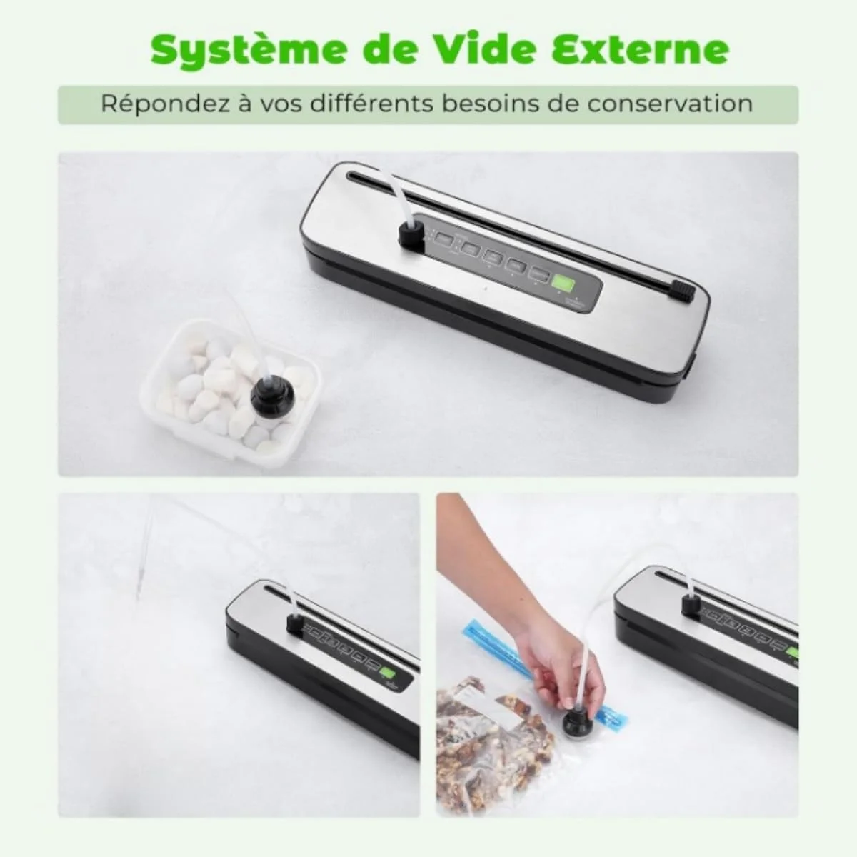 دستگاه وکیوم سیلر برای نگهداری مواد غذایی/سیستم سیل وکیوم Sous Vide اینکبرد INK-VS05 به همراه کیسه ها و لوازم جانبی دستگاه وکیوم سیلر برای نگهداری مواد غذایی/سیستم سیل وکیوم Sous Vide اینکبرد INK-VS05 به همراه کیسه ها و لوازم جانبی