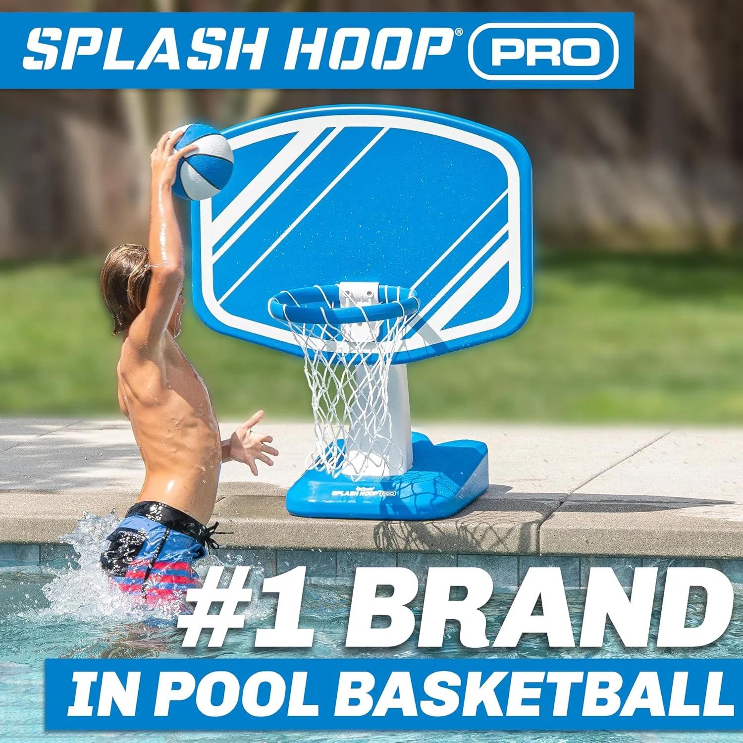 بازی بسکتبال استخر GoSports Splash Hoop، شامل حلقه بسکتبال کنار استخر، 2 توپ و پمپ - سبک خود را انتخاب کنید