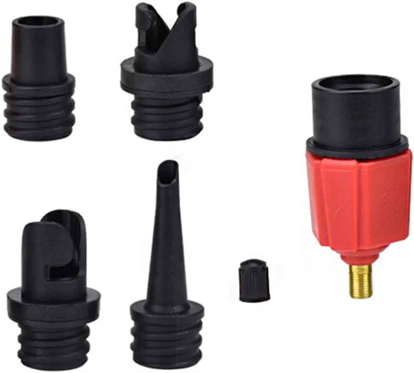 آداپتور پمپ بادی کمپرسور ماشین BUENNUS، آداپتور دریچه بادی با 4 نازل برای تشک بادی، حلقه/استخر شنا، تخت/مبل بادی، قایق، کایاک، SUP و موارد دیگر