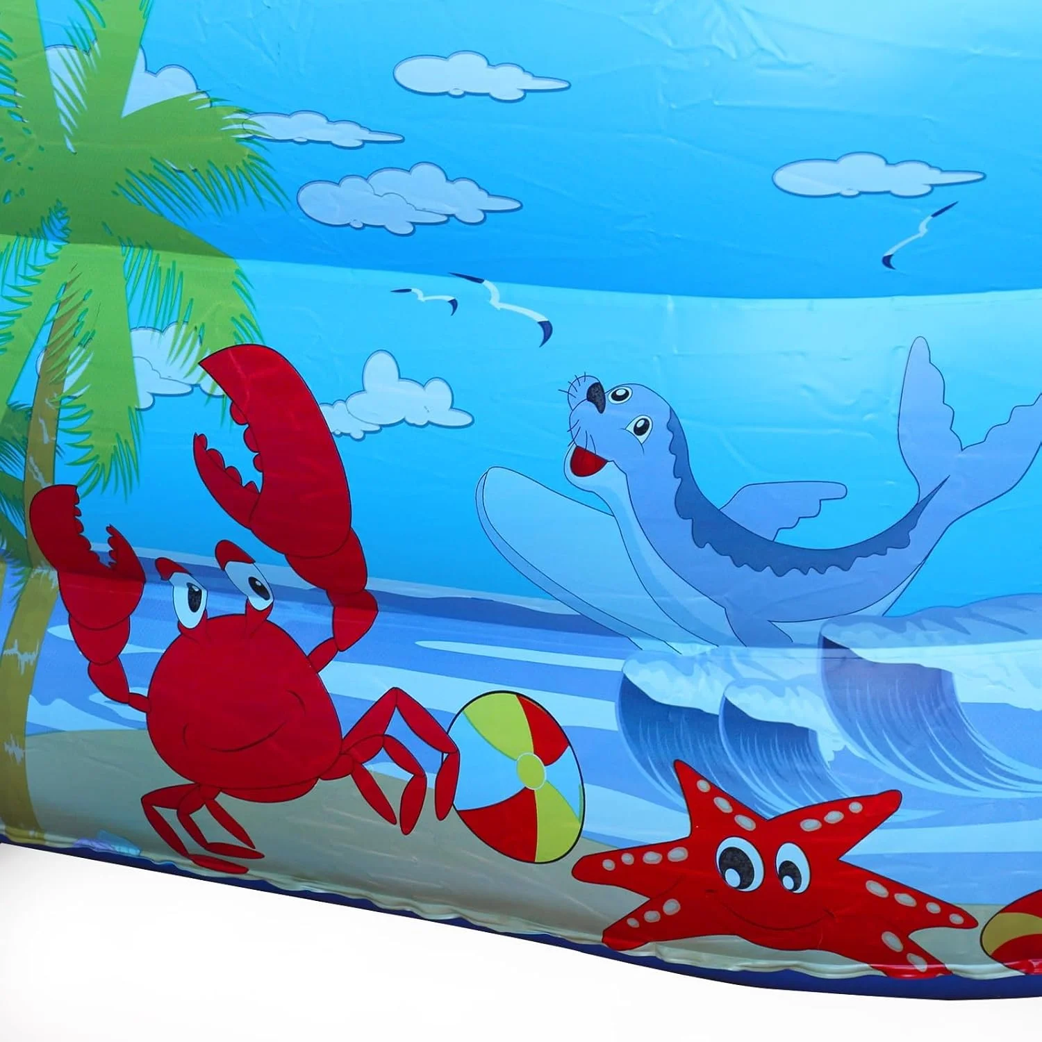 استخر بادی بزرگ ORCHID M® مناسب کودکان و بزرگسالان، استخر بادی ضخیم و بادوام برای حیاط خلوت، باغ، داخل خانه یا بازی های تابستانی و اوقات خوش خانوادگی 200*87*33 سانتی متر (همراه با پمپ باد)