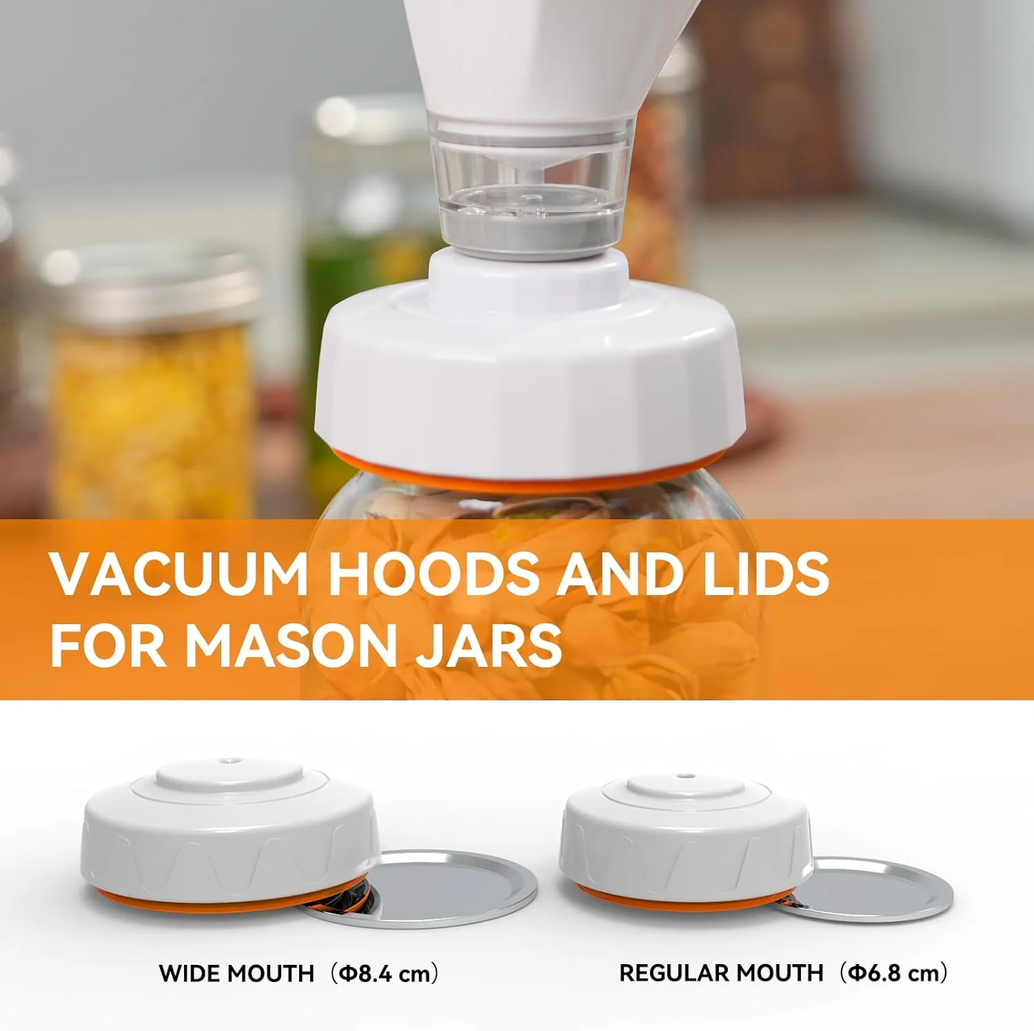 دستگاه وکیوم سیلر شیشه های میسون Wevac، کیت پمپ وکیوم دستی چند منظوره برای شیشه های میسون، کیسه ها و بطری های شراب، دستگاه وکیوم سیلر دستی مواد غذایی ایده آل برای نگهداری مواد غذایی، محافظ نوشیدنی و ترشی