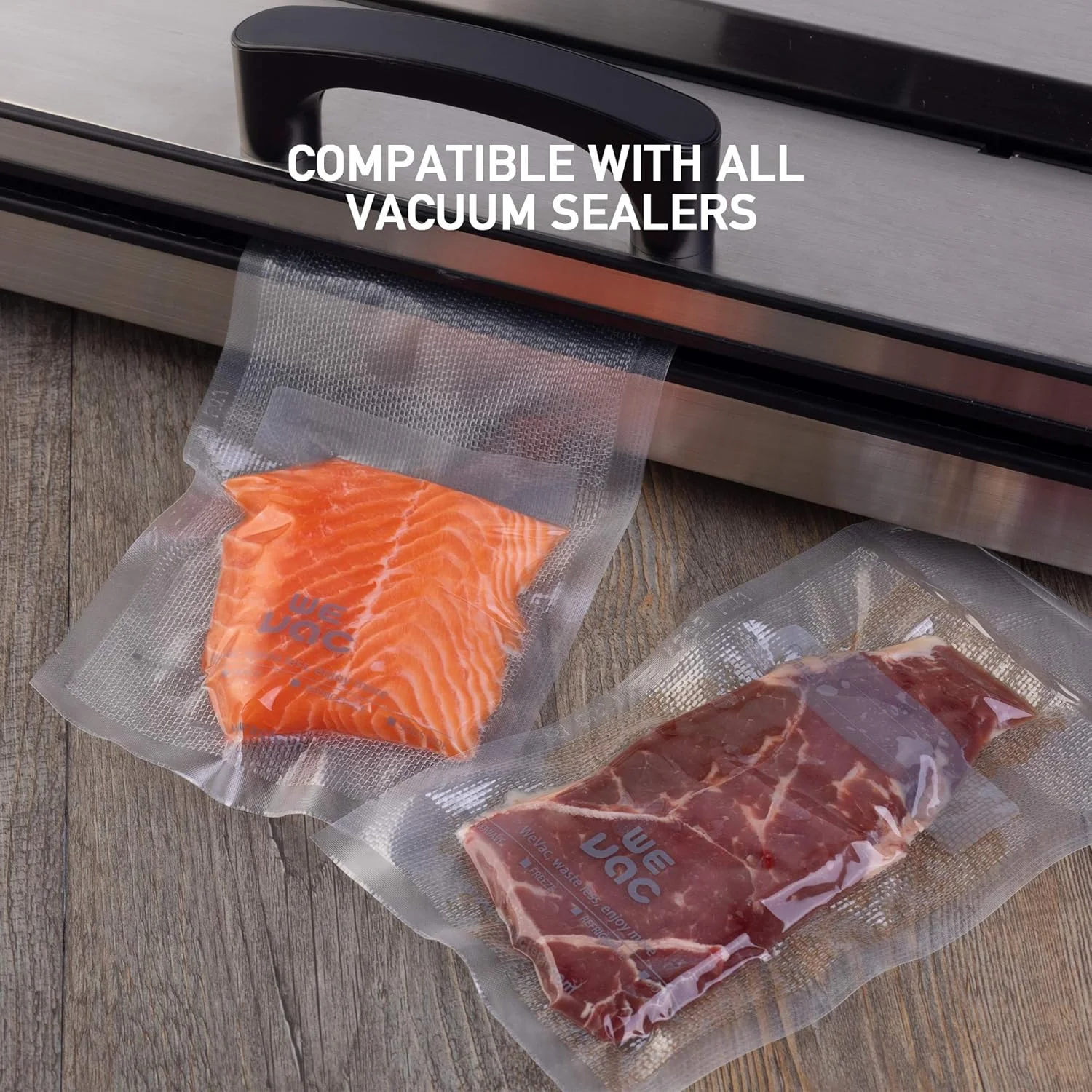 کیسه های وکیوم سیلر Wevac، بسته 100 عددی، سایز 6x10 اینچ، مناسب برای Food Saver، Seal a Meal و Weston. کیفیت تجاری، فاقد BPA، مقاوم و مناسب برای نگهداری با وکیوم، آماده سازی غذا یا sous vide کیسه های وکیوم سیلر Wevac، بسته 100 عددی، سایز 6x10 اینچ، مناسب برای Food Saver، Seal a Meal و Weston. کیفیت تجاری، فاقد BPA، مقاوم و مناسب برای نگهداری با وکیوم، آماده سازی غذا یا sous vide