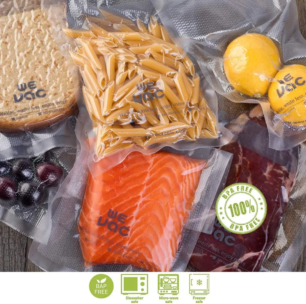 کیسه های وکیوم سیلر Wevac، بسته 100 عددی، سایز 6x10 اینچ، مناسب برای Food Saver، Seal a Meal و Weston. کیفیت تجاری، فاقد BPA، مقاوم و مناسب برای نگهداری با وکیوم، آماده سازی غذا یا sous vide کیسه های وکیوم سیلر Wevac، بسته 100 عددی، سایز 6x10 اینچ، مناسب برای Food Saver، Seal a Meal و Weston. کیفیت تجاری، فاقد BPA، مقاوم و مناسب برای نگهداری با وکیوم، آماده سازی غذا یا sous vide