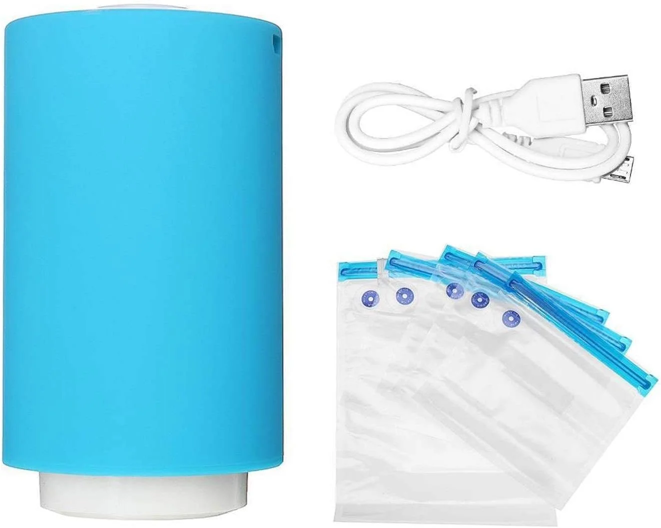 ZAIED Portable Mini USB Manual Food Vacuum Sealer Saver Packing Sealing Machine Kitchen With 5pcs food storage bag Kitchen Appliances