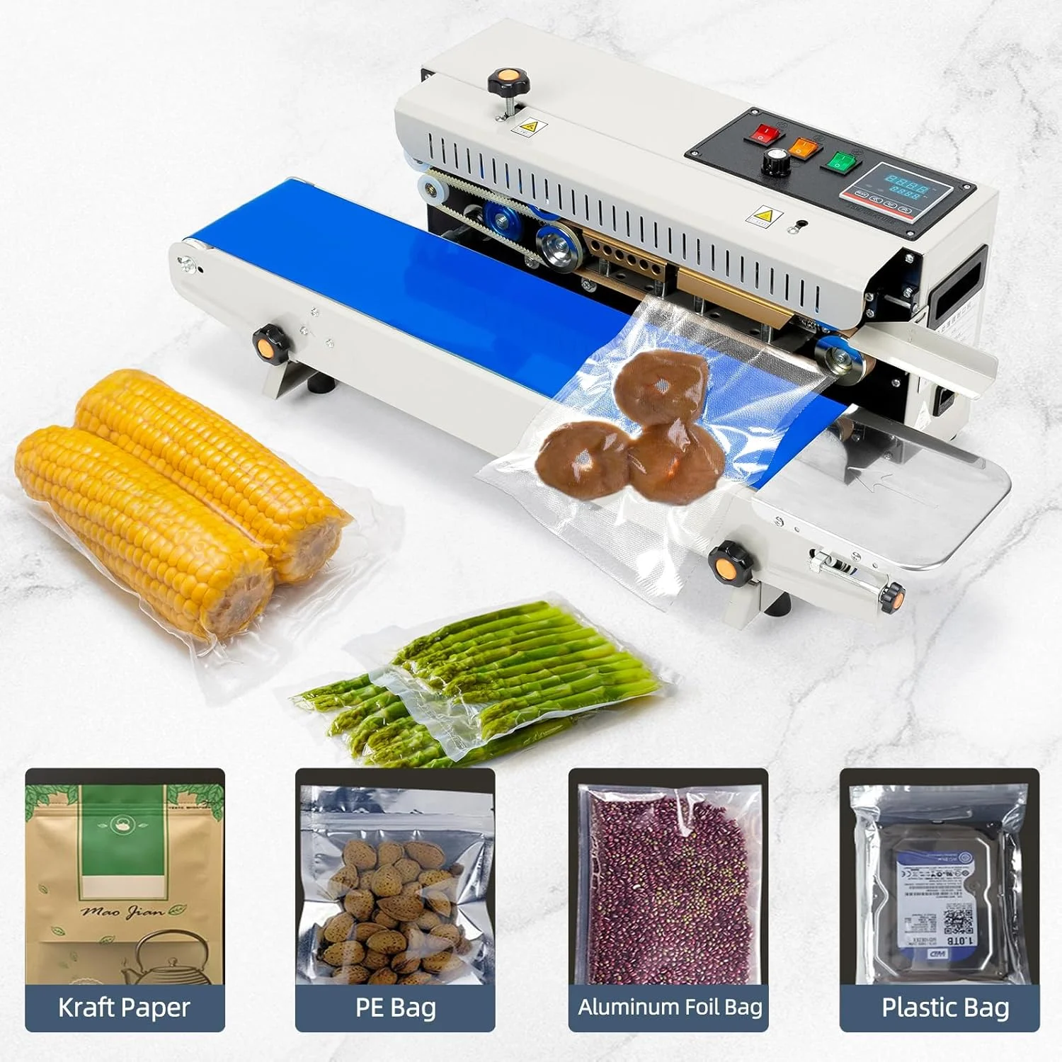 دستگاه سیل اتوماتیک و پیوسته Zertylre مدل FR-900، دستگاه سیل کیسه پلاستیکی افقی پیوسته تجاری با سرعت سیل قابل تنظیم 0-12 متر در دقیقه دستگاه سیل اتوماتیک و پیوسته Zertylre مدل FR-900، دستگاه سیل کیسه پلاستیکی افقی پیوسته تجاری با سرعت سیل قابل تنظیم 0-12 متر در دقیقه