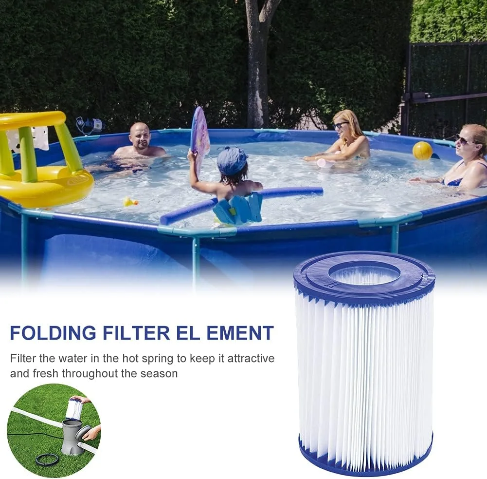 فیلتر استخر شنا WuYan بسته 4 عددی سازگار با کارتریج Best-way II، فیلتر جایگزین وان آب گرم سازگار با پمپ فیلتر Lay Z Spa