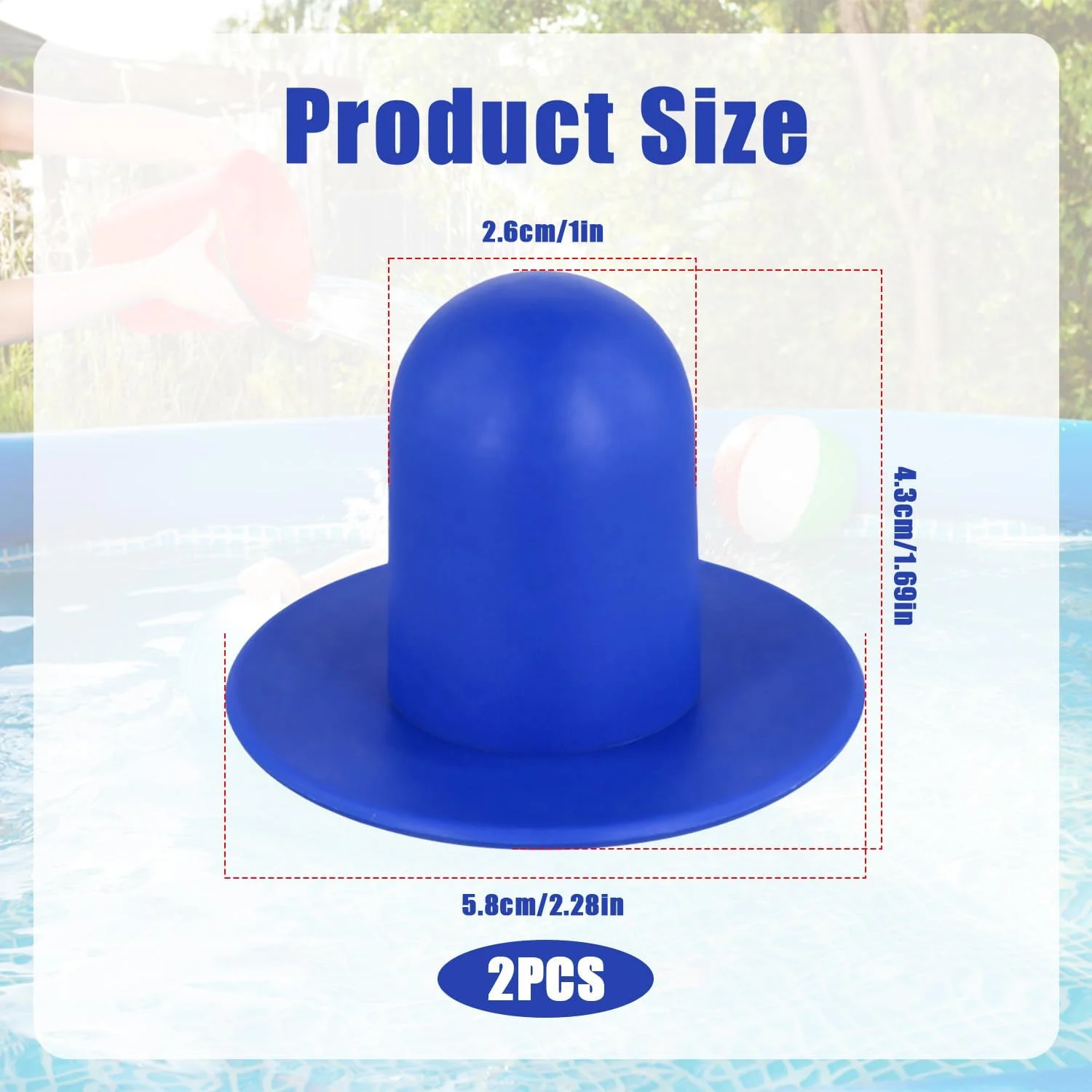 XIHIRCD 2 عدد درپوش استخر برای استخرهای روی زمین، درپوش سوراخ فیلتر، دوشاخه دیواری جایگزین پمپ فیلتر برای استخرهای شنا سازگار با Intex و Bestway (آبی، مشکی)