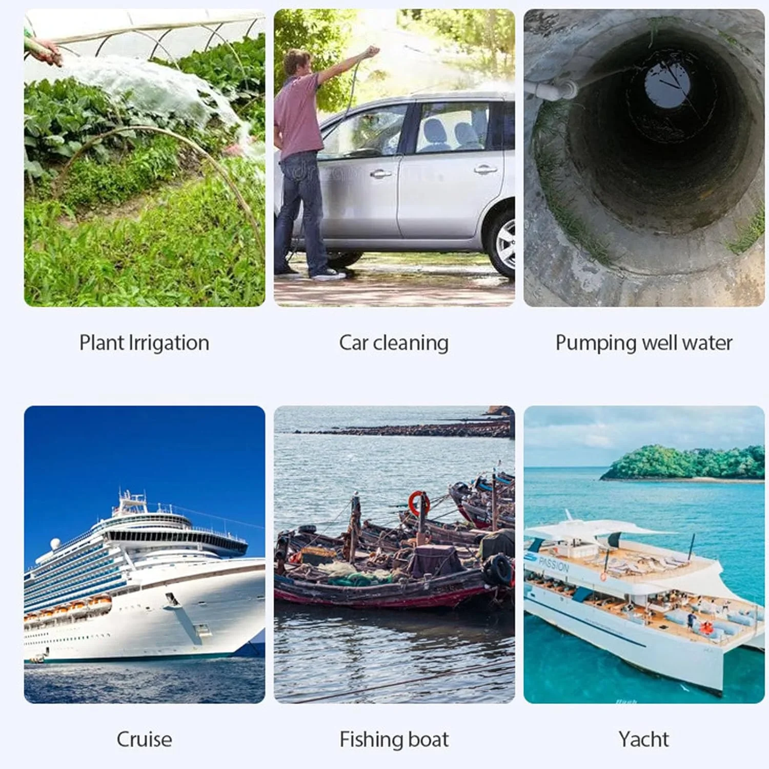 پمپ آب غوطه ور Asixxsix، پمپ انتقال آب 45 واتی با نرخ جریان 4200 لیتر در ساعت، پمپ کاربردی برای تخلیه استخر، زیرزمین، قایق، باغ، آبگرمکن، حوضچه