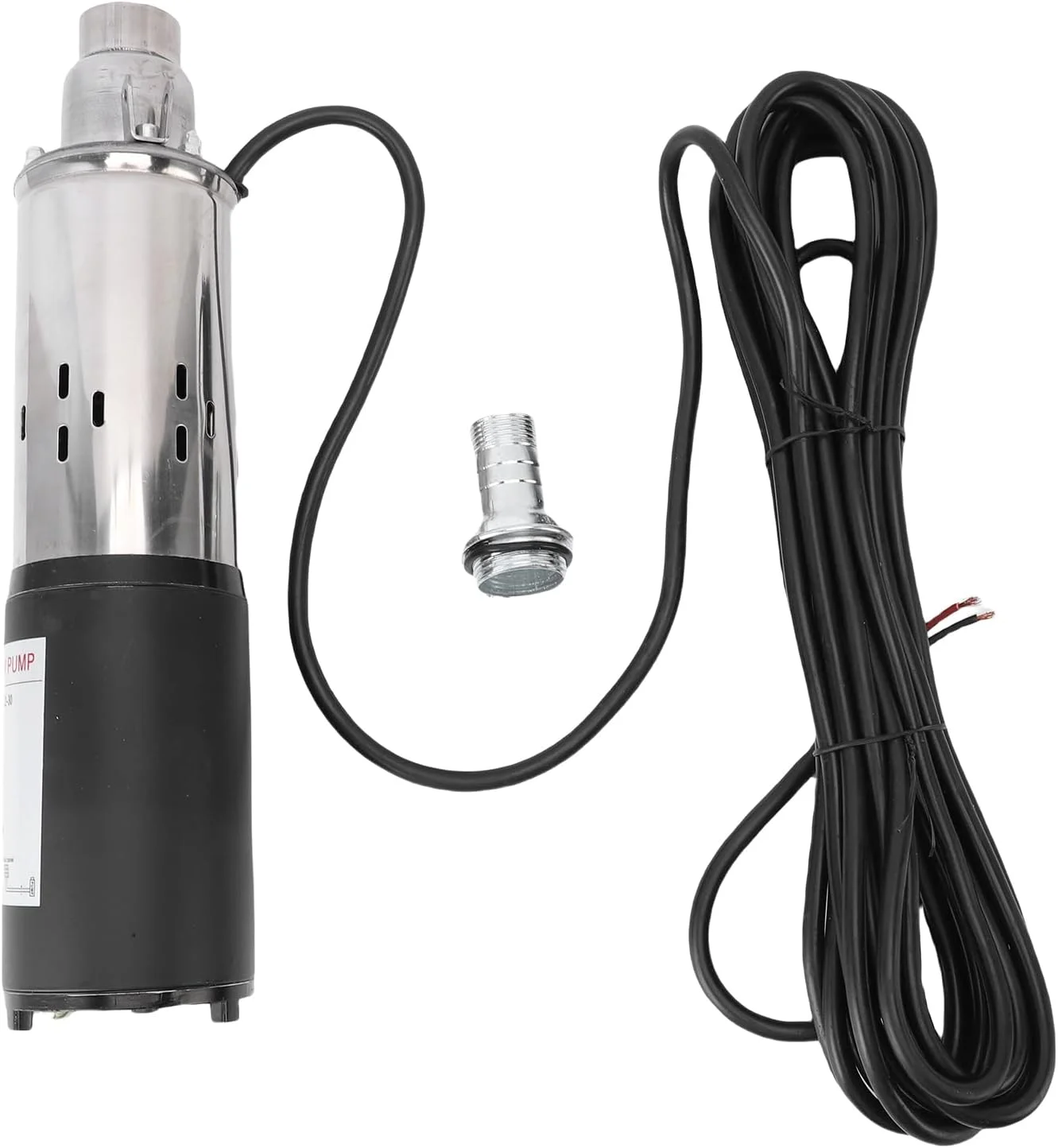 پمپ آب چاه عمیق شناور Asixxsix، با ارتفاع 30 متر، خروجی NPT 3/4 اینچ و 1 اینچ، پمپ های آب شناور با کابل برق 7 متری، پمپ های پیچی فولادی ضد زنگ برای آبیاری کشاورزی و باغ