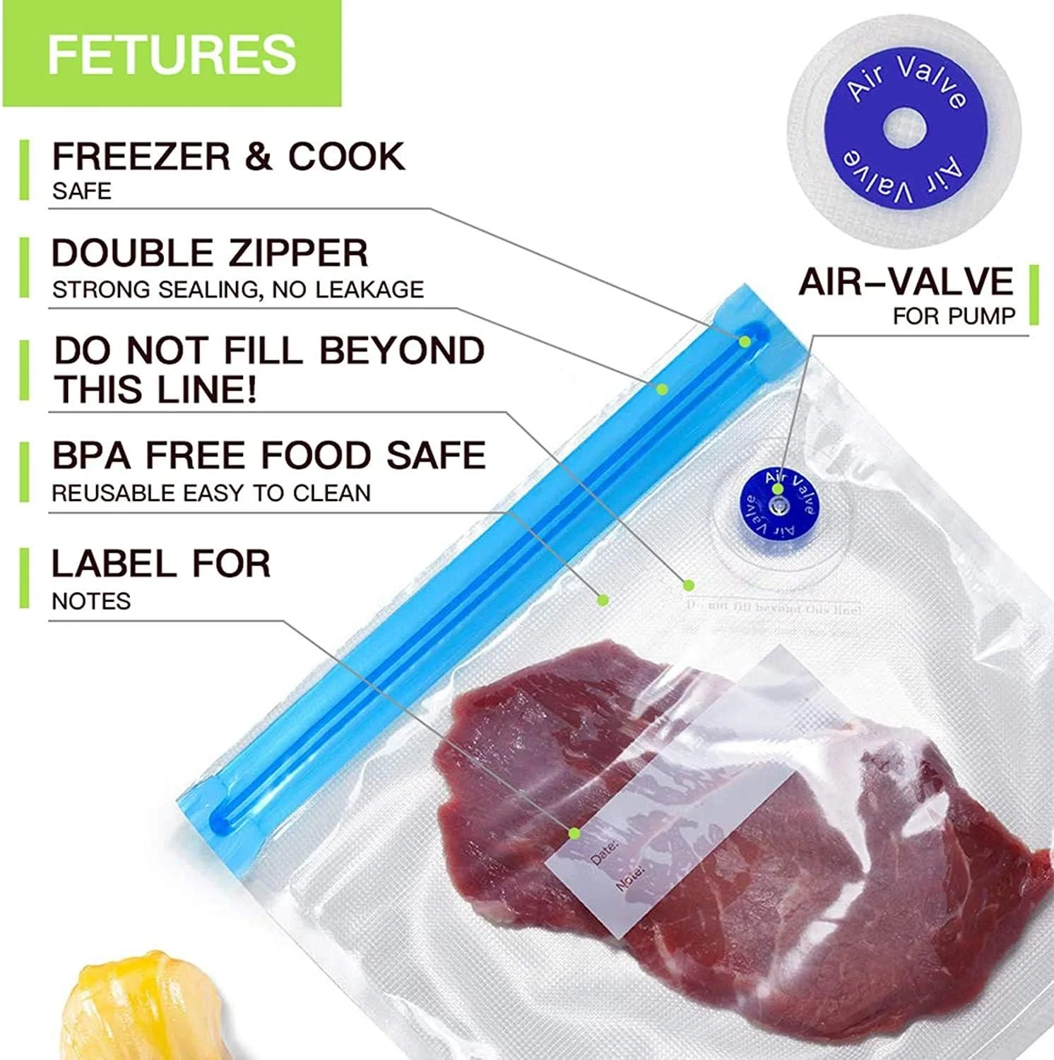 دستگاه وکیوم برقی غذا WinCheer با 20 کیسه نگهداری قابل استفاده مجدد، کیت دستگاه Sous Vide برای Anova، پمپ هوای اجاق گاز Joule با 4 گیره آب بندی و 4 گیره Sous Vide (دستگاه وکیوم و 20 بسته) دستگاه وکیوم برقی غذا WinCheer با 20 کیسه نگهداری قابل استفاده مجدد، کیت دستگاه Sous Vide برای Anova، پمپ هوای اجاق گاز Joule با 4 گیره آب بندی و 4 گیره Sous Vide (دستگاه وکیوم و 20 بسته)