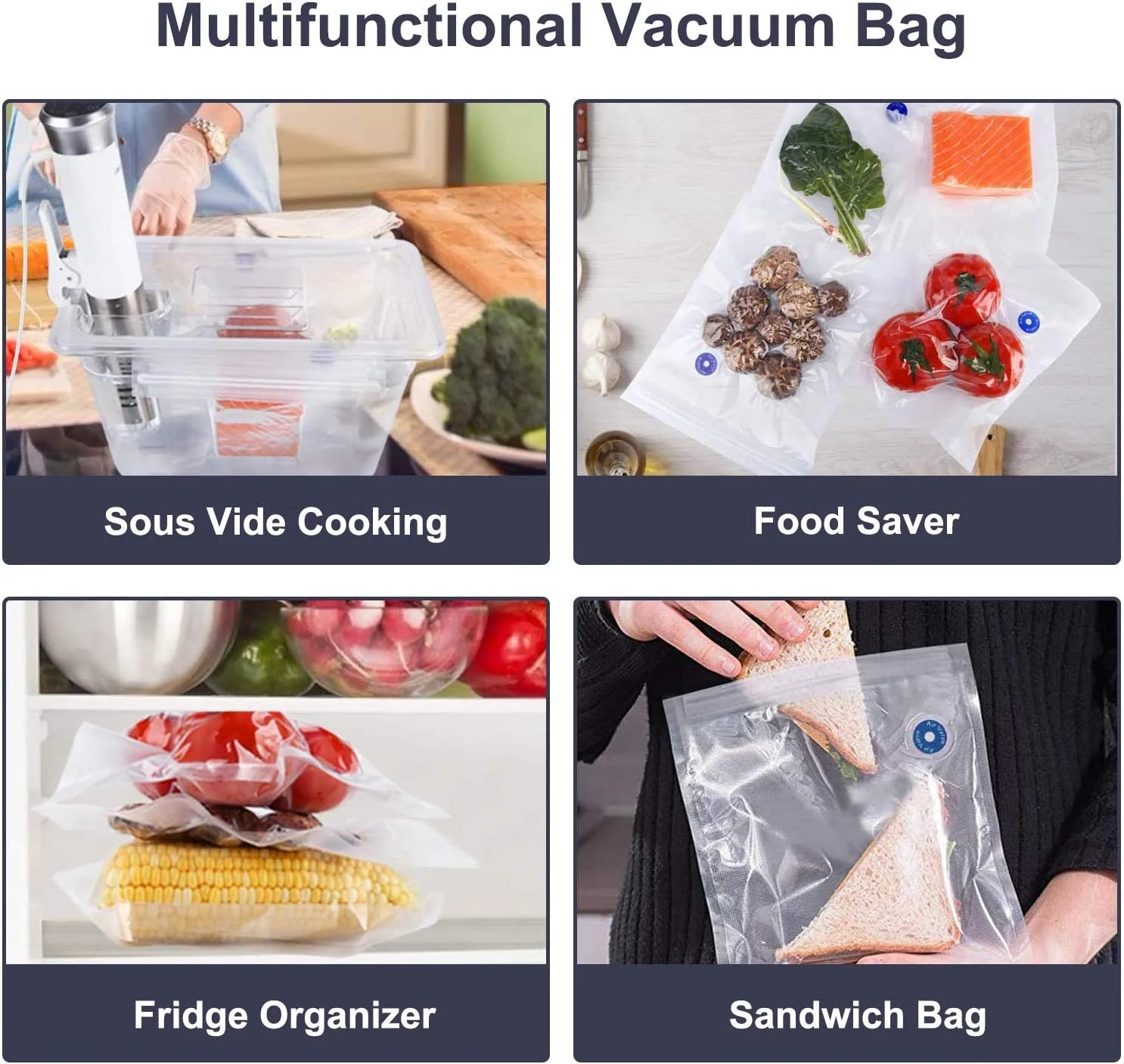 دستگاه وکیوم برقی غذا WinCheer با 20 کیسه نگهداری قابل استفاده مجدد، کیت دستگاه Sous Vide برای Anova، پمپ هوای اجاق گاز Joule با 4 گیره آب بندی و 4 گیره Sous Vide (دستگاه وکیوم و 20 بسته) دستگاه وکیوم برقی غذا WinCheer با 20 کیسه نگهداری قابل استفاده مجدد، کیت دستگاه Sous Vide برای Anova، پمپ هوای اجاق گاز Joule با 4 گیره آب بندی و 4 گیره Sous Vide (دستگاه وکیوم و 20 بسته)