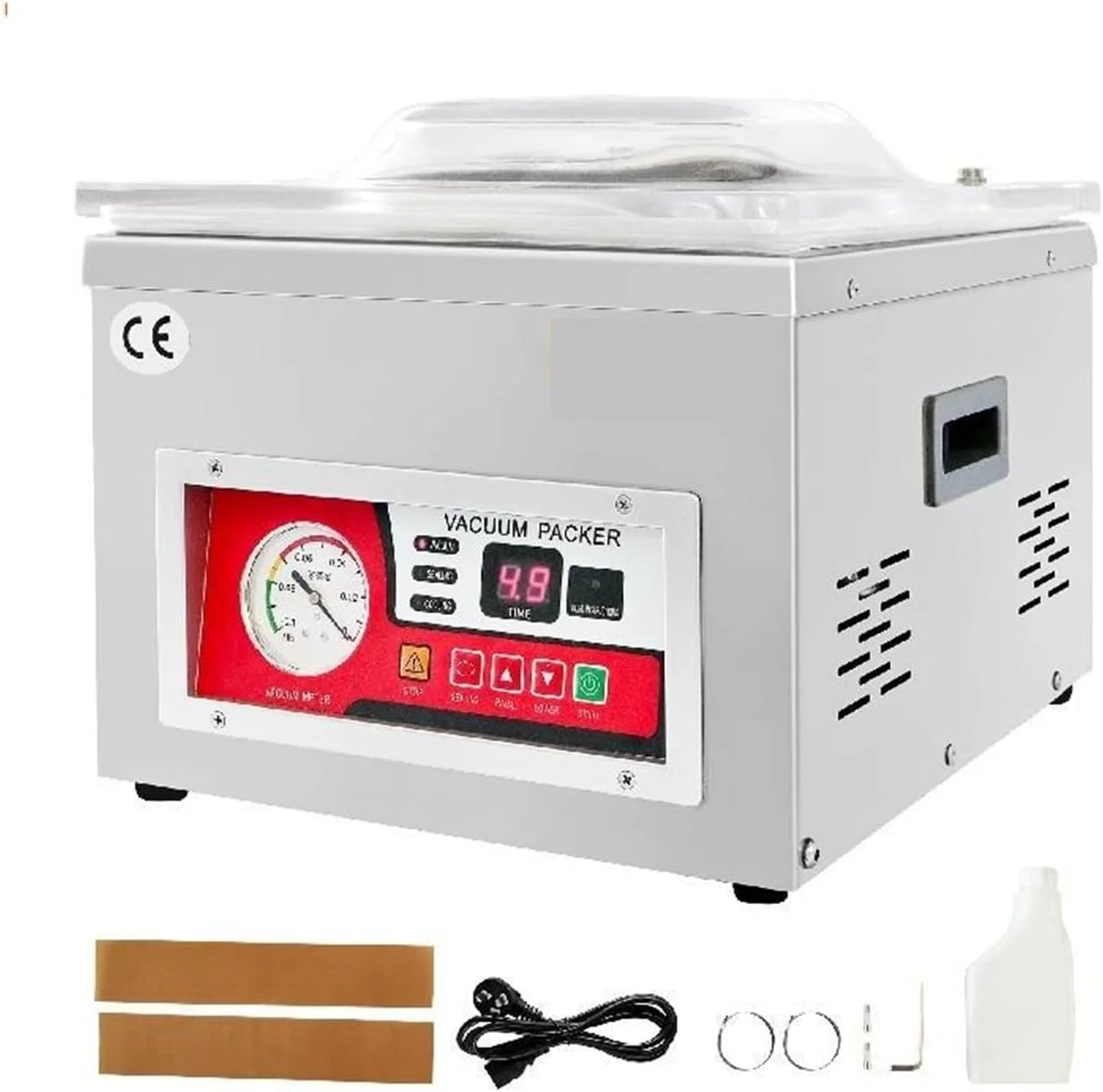 دستگاه وکیوم بسته بندی مواد غذایی WRQzxcv DZ-260A مناسب برای نگهداری گوشت در کیسه