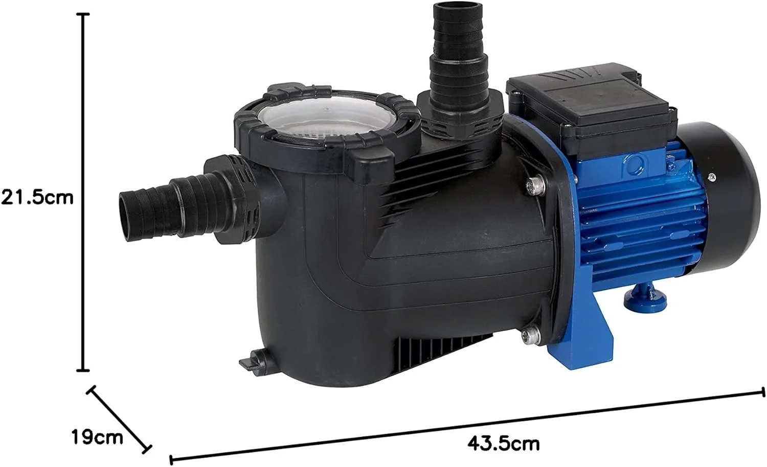 پمپ فیلتر استخر T.I.P.، پمپ گردش آب SPP 400 FT با تایمر، حداکثر 10000 لیتر در ساعت، مشکی/آبی