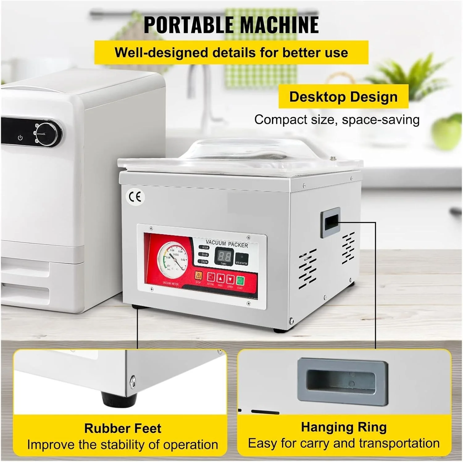 دستگاه وکیوم بسته بندی مواد غذایی WRQzxcv DZ-260A مناسب برای نگهداری گوشت در کیسه دستگاه وکیوم بسته بندی مواد غذایی WRQzxcv DZ-260A مناسب برای نگهداری گوشت در کیسه
