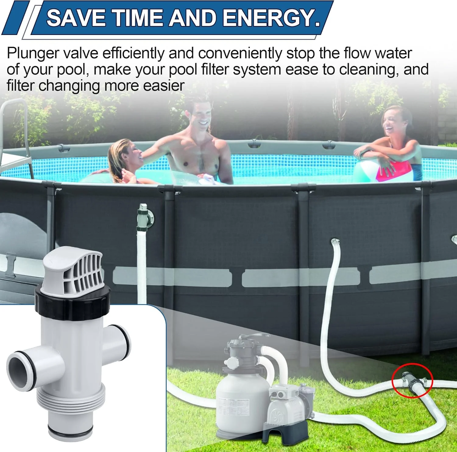 شیر پیستونی شلنگ استخر برای استخرهای روی زمینی و پمپ استخر اینتکس، لوازم جانبی استخر شنای روی زمینی 11872 قطعات جایگزین شیر پیستونی شلنگ دوتایی برای سیستم گردش فیلتر اینتکس شیر پیستونی شلنگ استخر برای استخرهای روی زمینی و پمپ استخر اینتکس، لوازم جانبی استخر شنای روی زمینی 11872 قطعات جایگزین شیر پیستونی شلنگ دوتایی برای سیستم گردش فیلتر اینتکس