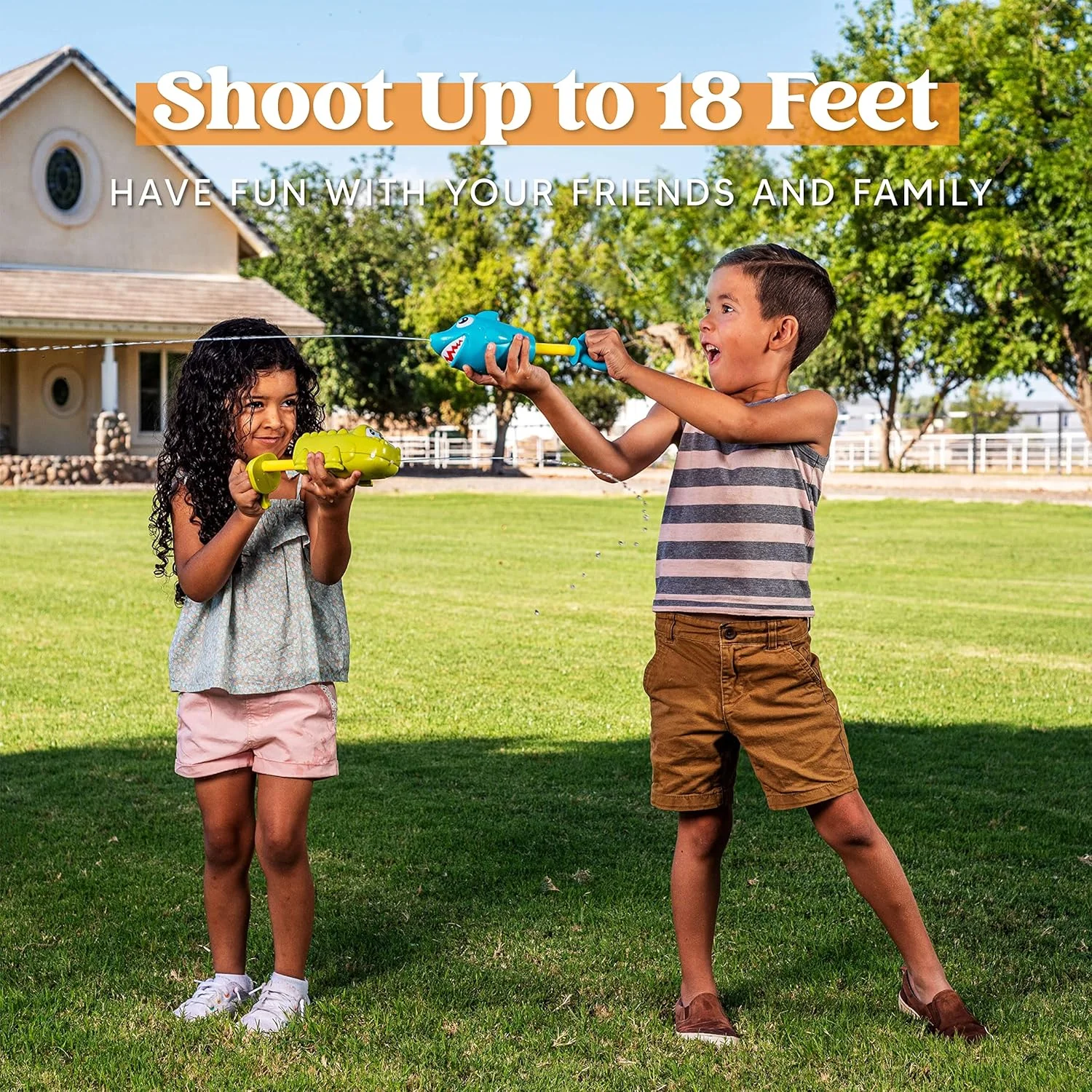 تفنگ آب پاش طرح حیوانات جویین، بسته 3 عددی، تفنگ آب پاش و پمپ سوپر برای کودکان و نوپایان، مناسب استخر شنا، ساحل شنی و بازی های آبی در فضای باز