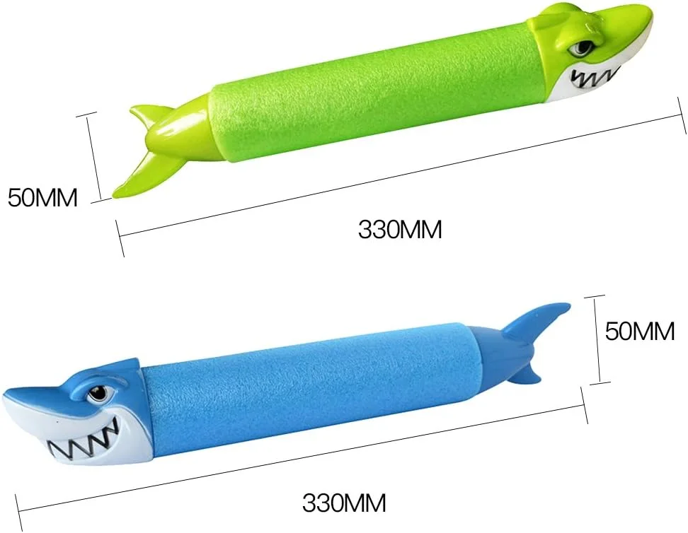 تفنگ آب پاش طرح کوسه بامزه، اسباب بازی تفنگ آبی پمپی مناسب استخر و ساحل