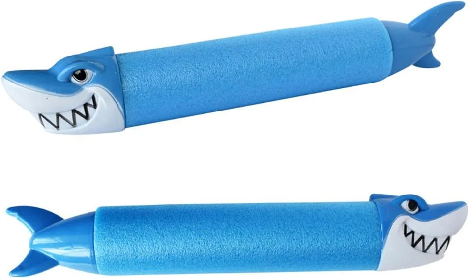 تفنگ آب پاش طرح کوسه بامزه، اسباب بازی تفنگ آبی پمپی مناسب استخر و ساحل