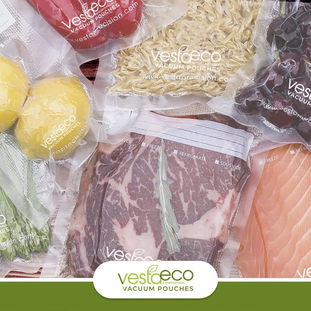 رول کیسه های وکیوم سیلر زیست تخریب پذیر VestaEco | بسته 2 عددی 11x20 | دارای گواهینامه OK Compost | در انتظار ثبت اختراع | عالی برای نگهداری مواد غذایی یا سو وید | محافظ پایدار محیط زیست | رول کیسه های وکیوم سیلر زیست تخریب پذیر VestaEco | بسته 2 عددی 11x20 | دارای گواهینامه OK Compost | در انتظار ثبت اختراع | عالی برای نگهداری مواد غذایی یا سو وید | محافظ پایدار محیط زیست |