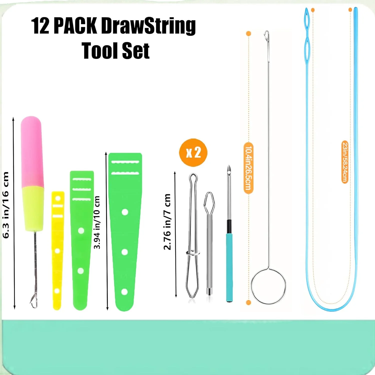 ابزار نخ کش بند ناف، 12 عدد ابزار نخ کش بند ناف حلقه ای، ابزار نخ کش بند ناف برای شلوار و کت، بند ناف برای هودی و ژاکت، سوزن نخ کن برای خیاطی دستی ابزار نخ کش بند ناف، 12 عدد ابزار نخ کش بند ناف حلقه ای، ابزار نخ کش بند ناف برای شلوار و کت، بند ناف برای هودی و ژاکت، سوزن نخ کن برای خیاطی دستی