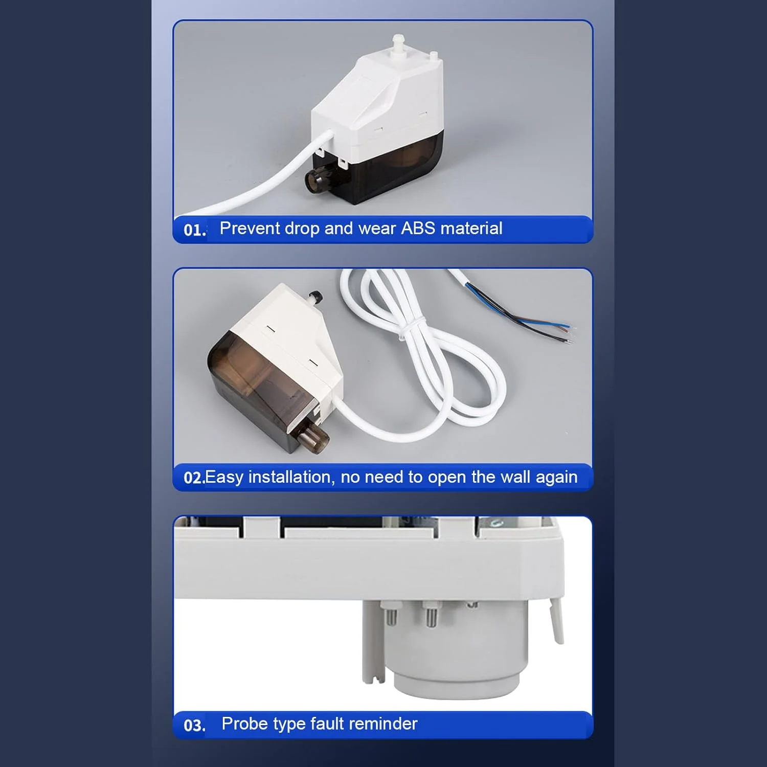 پمپ تخلیه کندانسور HVAC مدل Zhjvihx با ظرفیت 24 لیتر در ساعت، پمپ مینی اسپلیت بی صدا و تمام اتوماتیک با تخلیه خودکار، صرفه جویی در انرژی، مناسب برای دستگاه های تهویه مطبوع دیواری 1-3 اسب بخار و یخ سازهای تجاری پمپ تخلیه کندانسور HVAC مدل Zhjvihx با ظرفیت 24 لیتر در ساعت، پمپ مینی اسپلیت بی صدا و تمام اتوماتیک با تخلیه خودکار، صرفه جویی در انرژی، مناسب برای دستگاه های تهویه مطبوع دیواری 1-3 اسب بخار و یخ سازهای تجاری