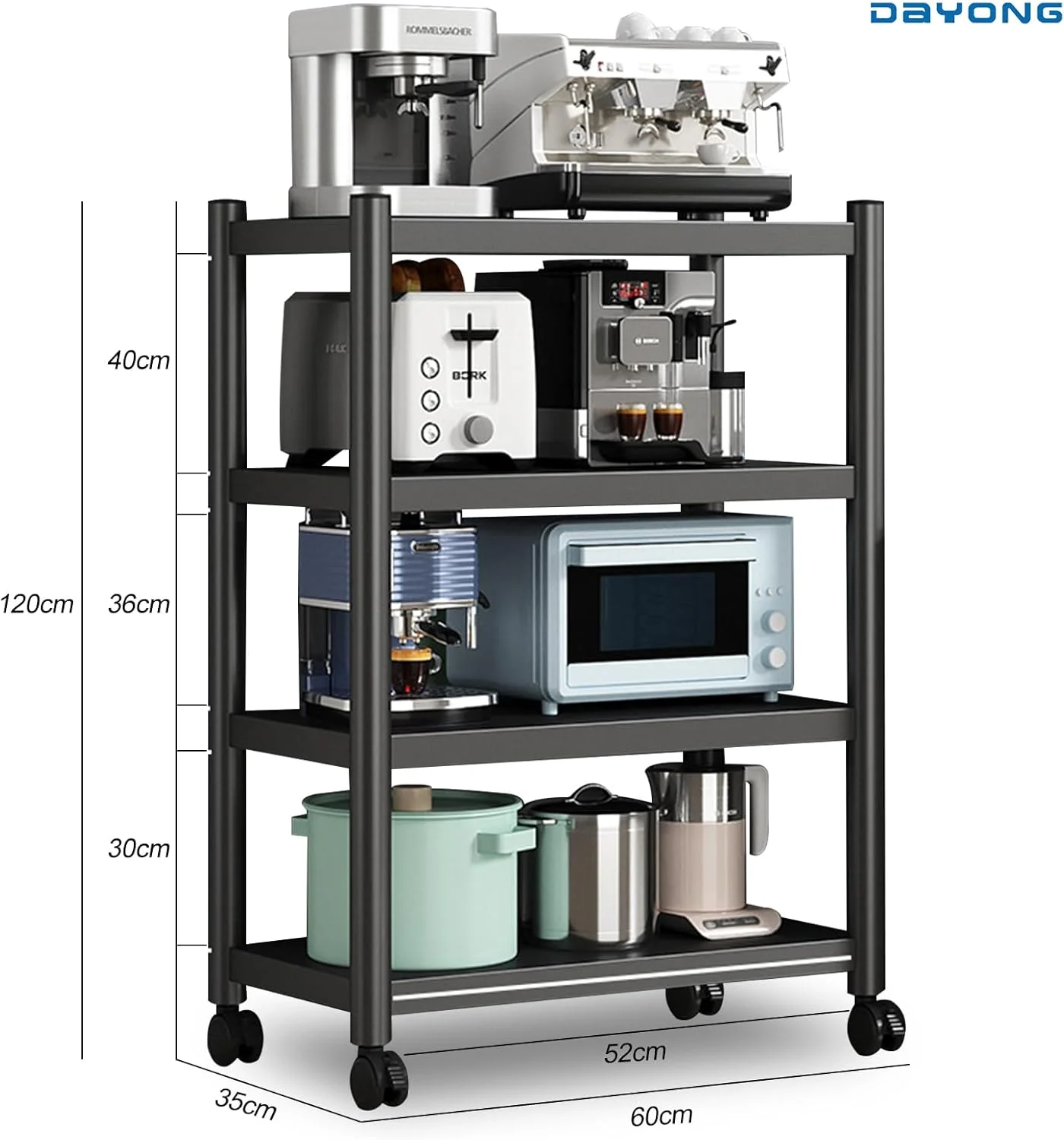 قفسه آشپزخانه 4 طبقه DAYONG، قفسه نانوایی سنگین، استند فر مایکروویو، قفسه های فلزی قابل تنظیم، قفسه کاربردی برای آشپزخانه، گاراژ، دفتر، رختشویخانه، انبار (4 طبقه) قفسه آشپزخانه 4 طبقه DAYONG، قفسه نانوایی سنگین، استند فر مایکروویو، قفسه های فلزی قابل تنظیم، قفسه کاربردی برای آشپزخانه، گاراژ، دفتر، رختشویخانه، انبار (4 طبقه)