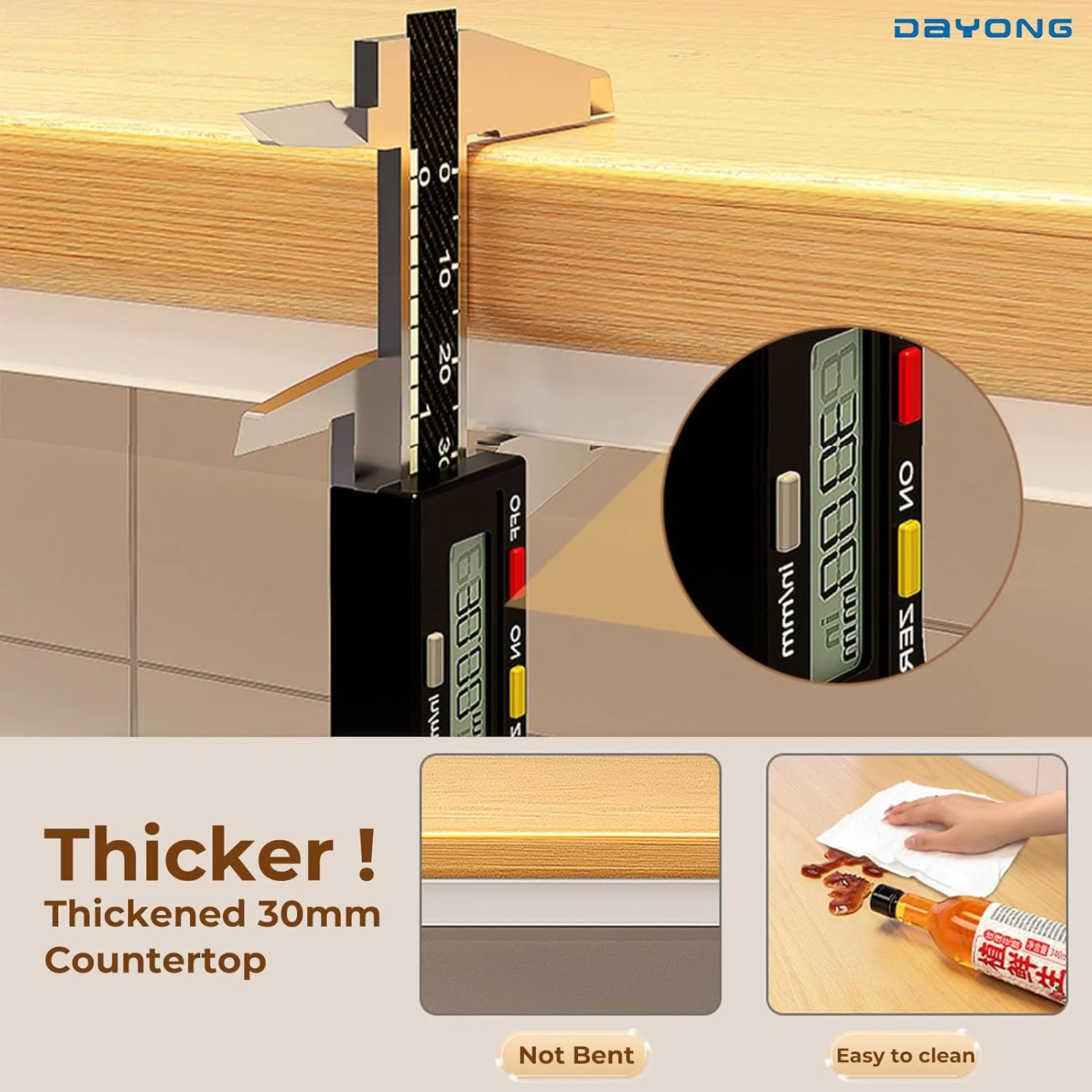 جزیره آشپزخانه 3 طبقه DAYONG، پیشخوان جزیره ای جامد با عرض 80 سانتی متر، قفسه ذخیره سازی آشپزخانه با صفحه کار ضخیم و ساختار فولادی پایدار، میز کار آماده سازی چند منظوره (عرض 80 سانتی متر) جزیره آشپزخانه 3 طبقه DAYONG، پیشخوان جزیره ای جامد با عرض 80 سانتی متر، قفسه ذخیره سازی آشپزخانه با صفحه کار ضخیم و ساختار فولادی پایدار، میز کار آماده سازی چند منظوره (عرض 80 سانتی متر)