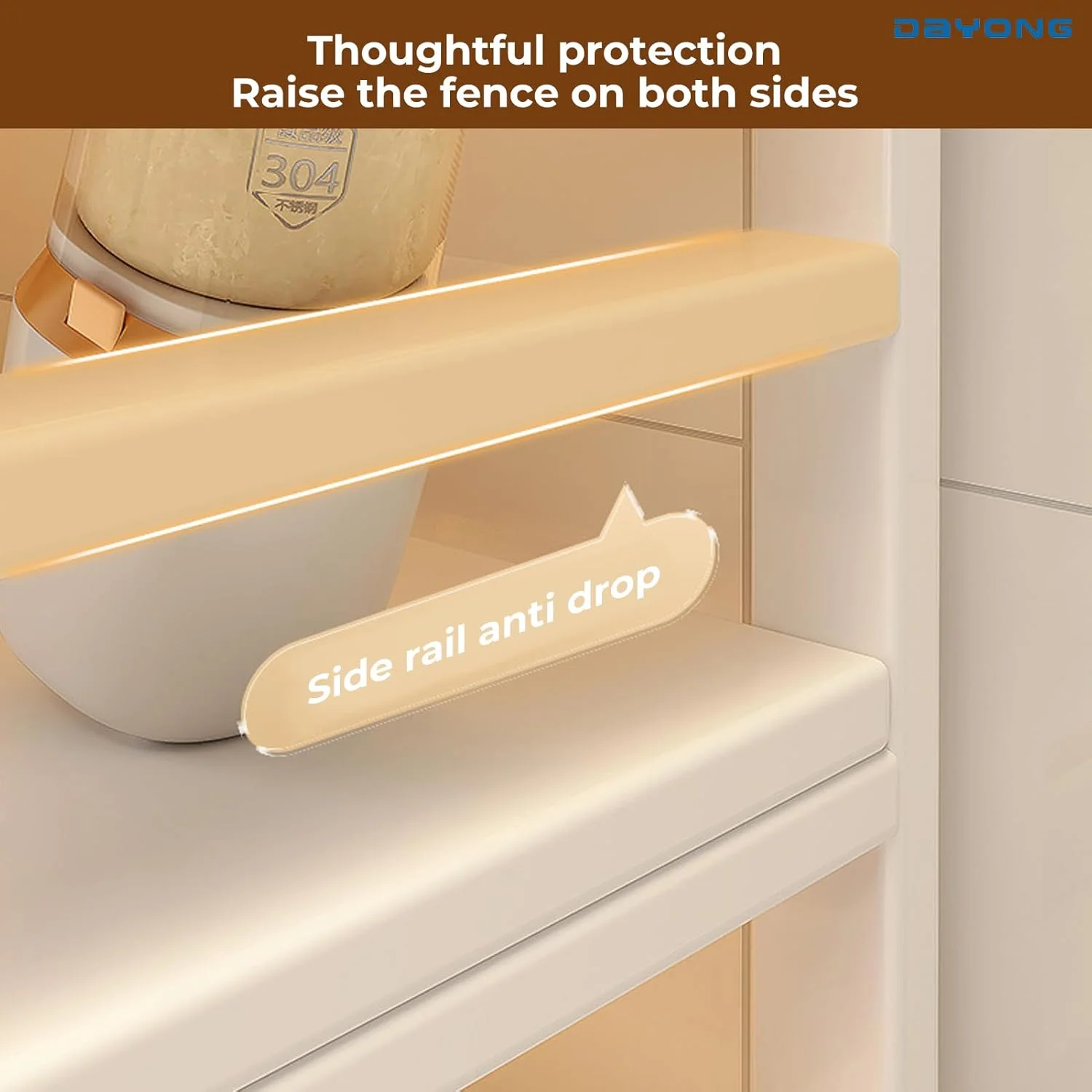 جزیره آشپزخانه 3 طبقه DAYONG، پیشخوان جزیره ای جامد با عرض 80 سانتی متر، قفسه ذخیره سازی آشپزخانه با صفحه کار ضخیم و ساختار فولادی پایدار، میز کار آماده سازی چند منظوره (عرض 80 سانتی متر) جزیره آشپزخانه 3 طبقه DAYONG، پیشخوان جزیره ای جامد با عرض 80 سانتی متر، قفسه ذخیره سازی آشپزخانه با صفحه کار ضخیم و ساختار فولادی پایدار، میز کار آماده سازی چند منظوره (عرض 80 سانتی متر)