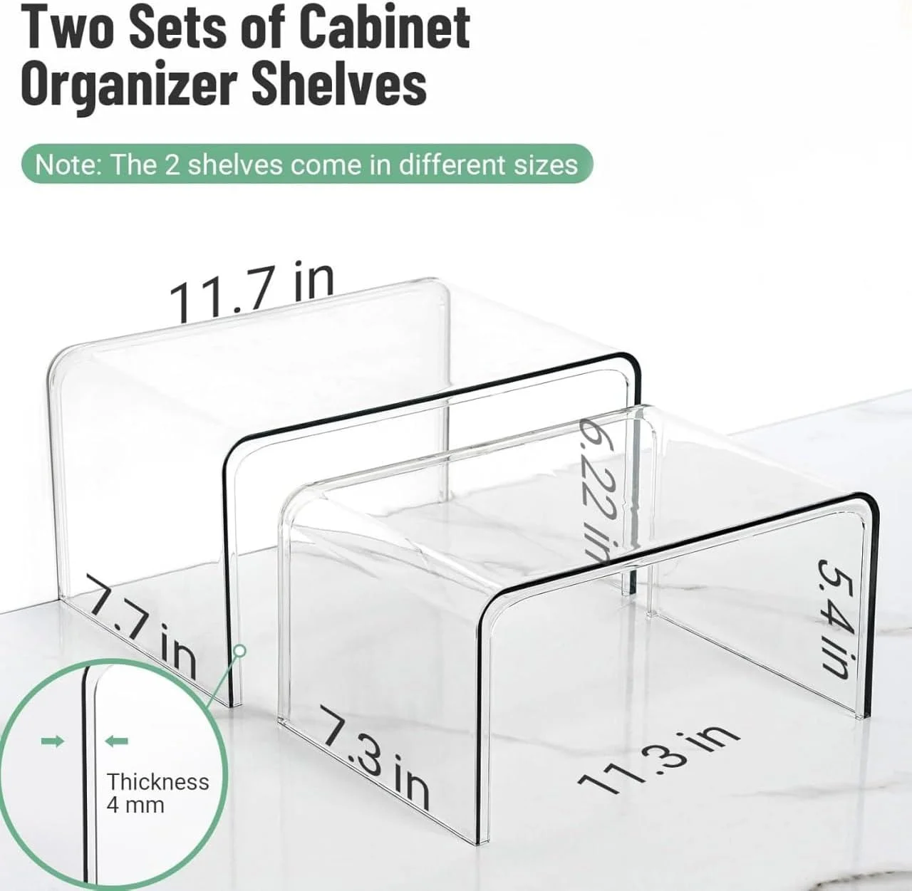 هوم حروف® قفسه نظم دهنده کابینت اکرلیک شفاف – ست 4 عددی، قفسه های ذخیره سازی آشپزخانه بادوام و قابل انباشت برای فنجان، بشقاب، انبار و میزهای پیشخوان، SL293 هوم حروف® قفسه نظم دهنده کابینت اکرلیک شفاف – ست 4 عددی، قفسه های ذخیره سازی آشپزخانه بادوام و قابل انباشت برای فنجان، بشقاب، انبار و میزهای پیشخوان، SL293