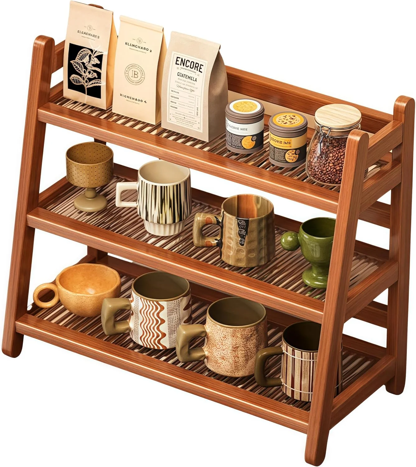 استند ۳ طبقه نگهداری لیوان، فنجان قهوه کابینتی، قفسه سازمان دهنده بامبو و اکریلیک، قفسه نمایش فنجان چای، استند چوبی فنجان قهوه برای آشپزخانه، میز غذاخوری، نگهداری و دکوراسیون استند ۳ طبقه نگهداری لیوان، فنجان قهوه کابینتی، قفسه سازمان دهنده بامبو و اکریلیک، قفسه نمایش فنجان چای، استند چوبی فنجان قهوه برای آشپزخانه، میز غذاخوری، نگهداری و دکوراسیون