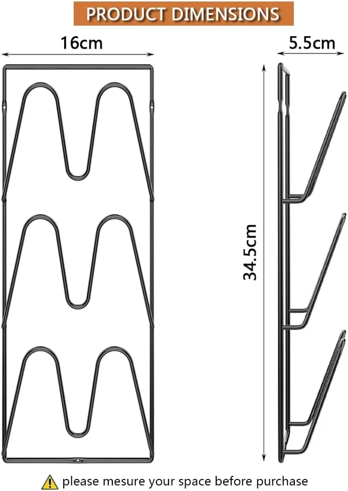 ارگانایزر درب قابلمه هوتو، بسته 2 عددی، برای نگهداری در آشپزخانه، ارگانایزر درب قابلمه و تابه 3 طبقه برای درب کابینت/دیوار، نصب چسبی بدون نیاز به دریل یا سوراخ کردن، مشکی صرفه جویی در فضا. ارگانایزر درب قابلمه هوتو، بسته 2 عددی، برای نگهداری در آشپزخانه، ارگانایزر درب قابلمه و تابه 3 طبقه برای درب کابینت/دیوار، نصب چسبی بدون نیاز به دریل یا سوراخ کردن، مشکی صرفه جویی در فضا.