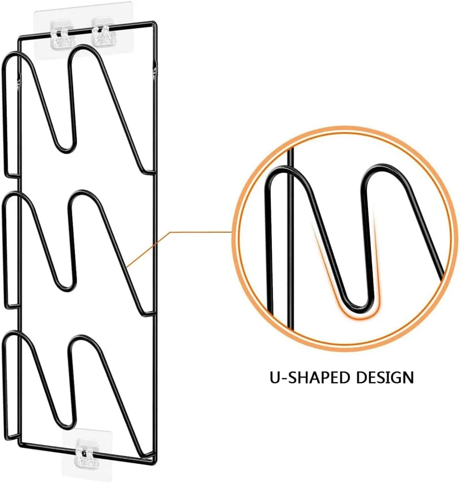 ارگانایزر درب قابلمه هوتو، بسته 2 عددی، برای نگهداری در آشپزخانه، ارگانایزر درب قابلمه و تابه 3 طبقه برای درب کابینت/دیوار، نصب چسبی بدون نیاز به دریل یا سوراخ کردن، مشکی صرفه جویی در فضا. ارگانایزر درب قابلمه هوتو، بسته 2 عددی، برای نگهداری در آشپزخانه، ارگانایزر درب قابلمه و تابه 3 طبقه برای درب کابینت/دیوار، نصب چسبی بدون نیاز به دریل یا سوراخ کردن، مشکی صرفه جویی در فضا.